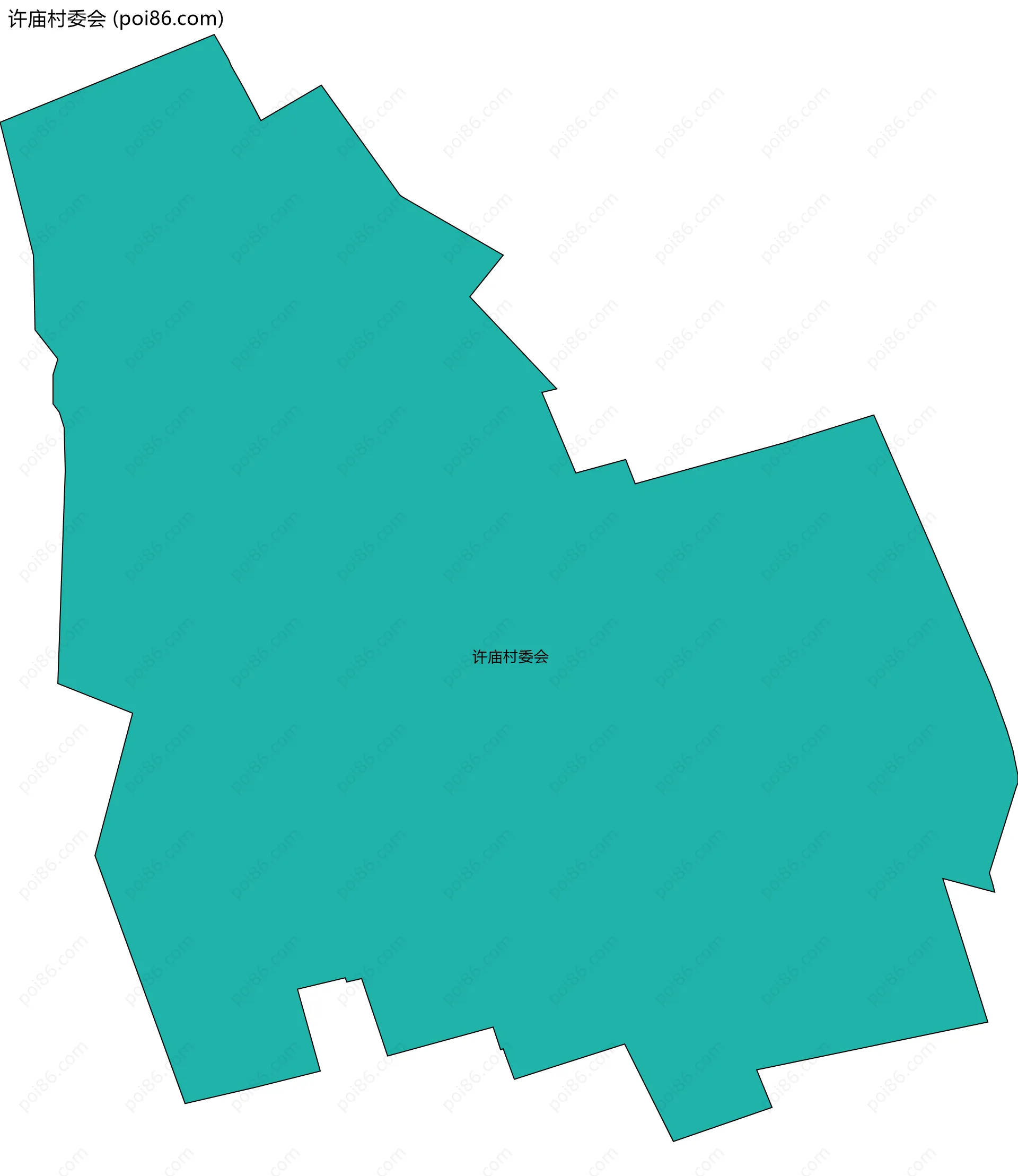 许庙村委会边界地图