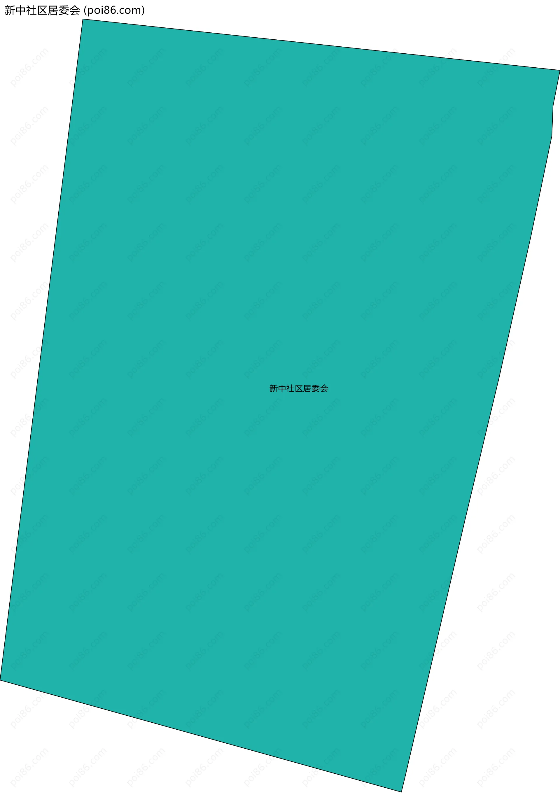 新中社区居委会边界地图