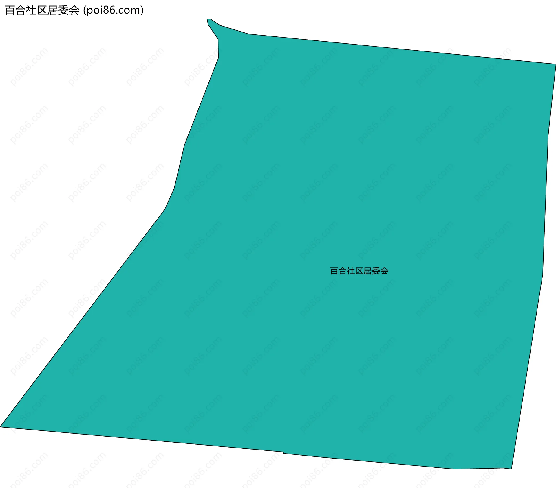 百合社区居委会边界地图