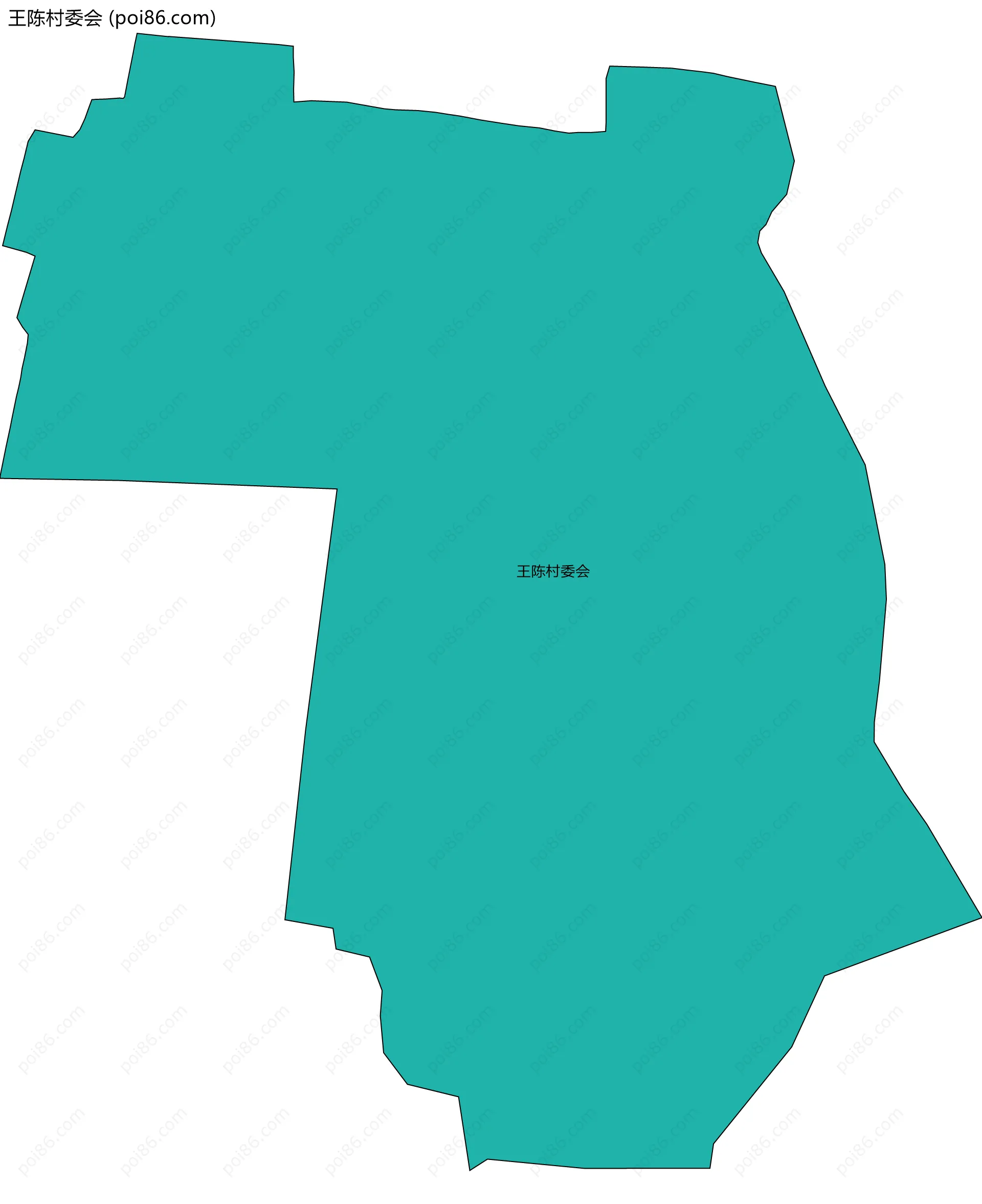 王陈村委会边界地图