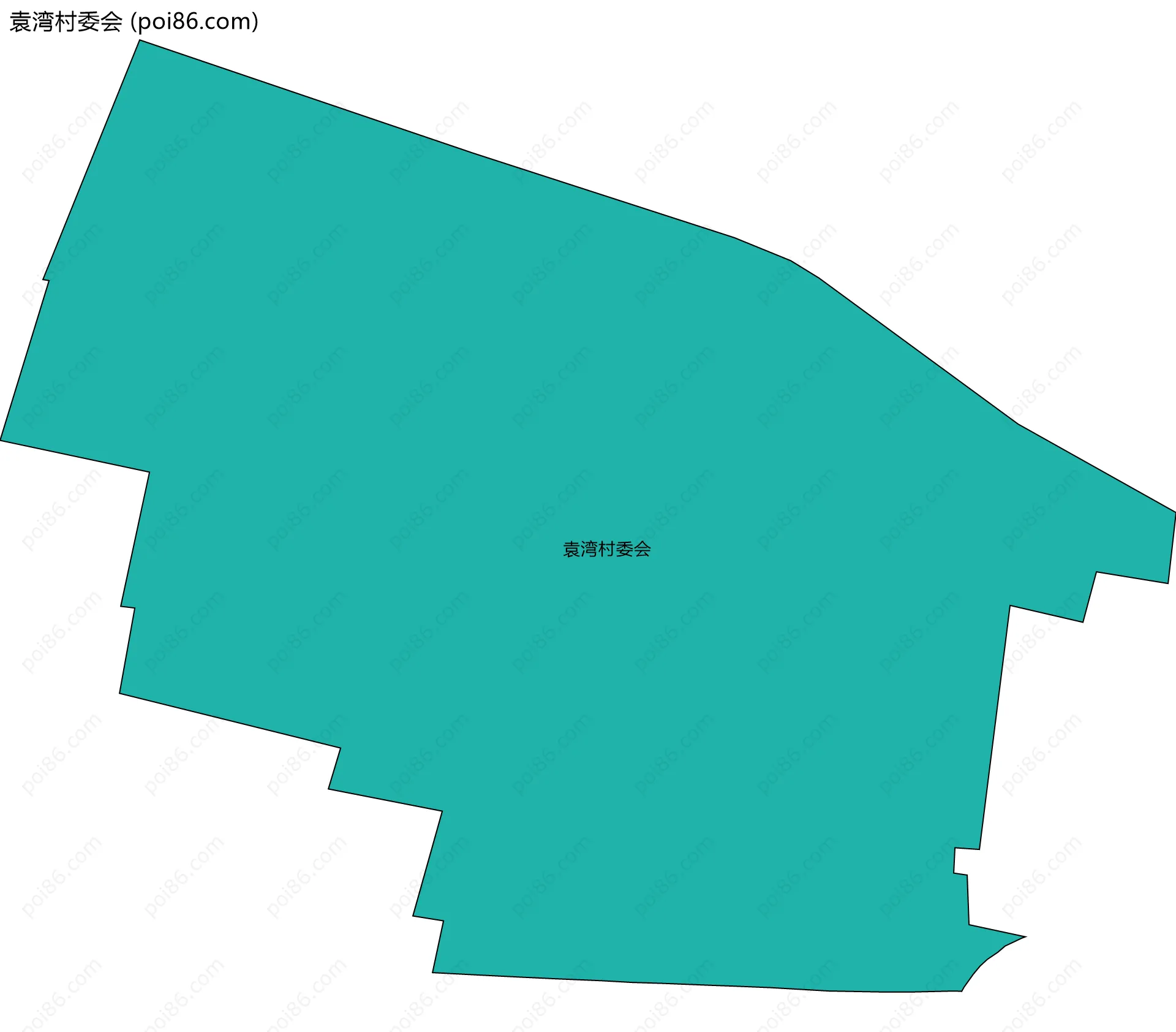 袁湾村委会边界地图