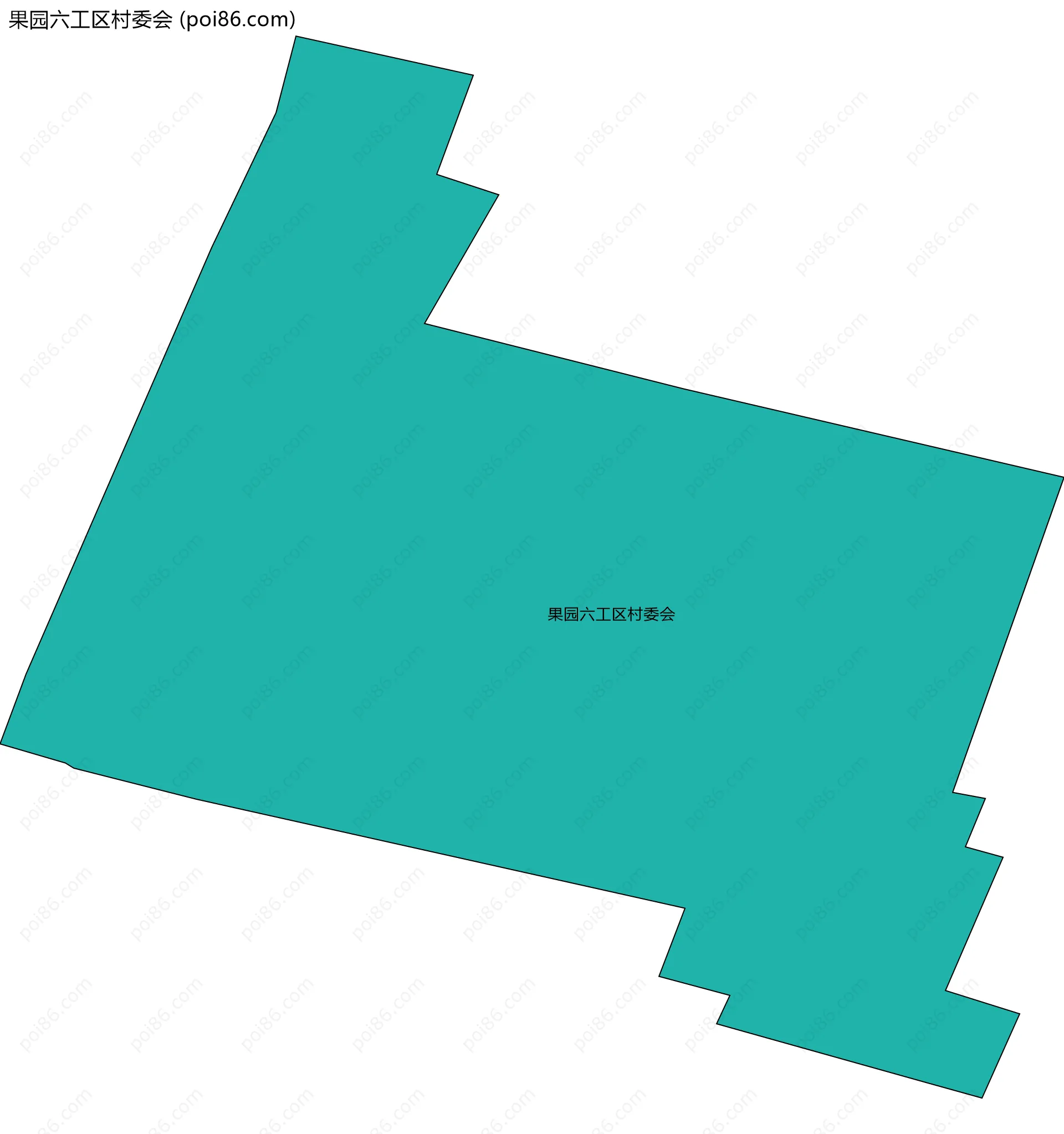果园六工区村委会边界地图