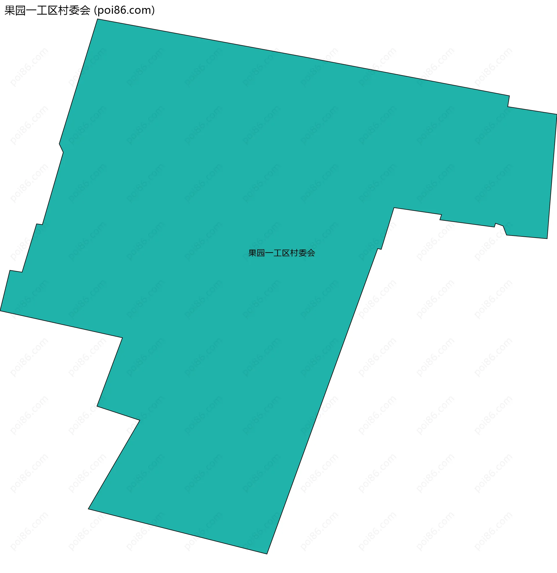 果园一工区村委会边界地图