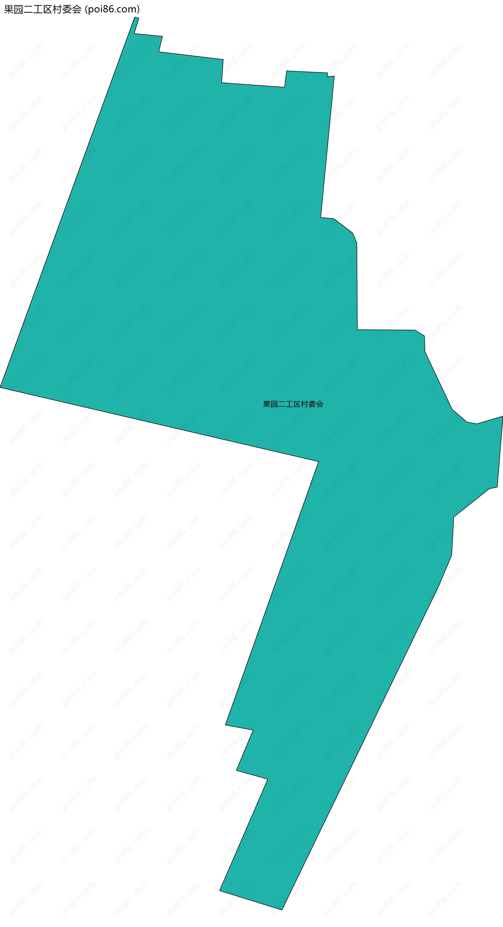 果园二工区村委会边界地图