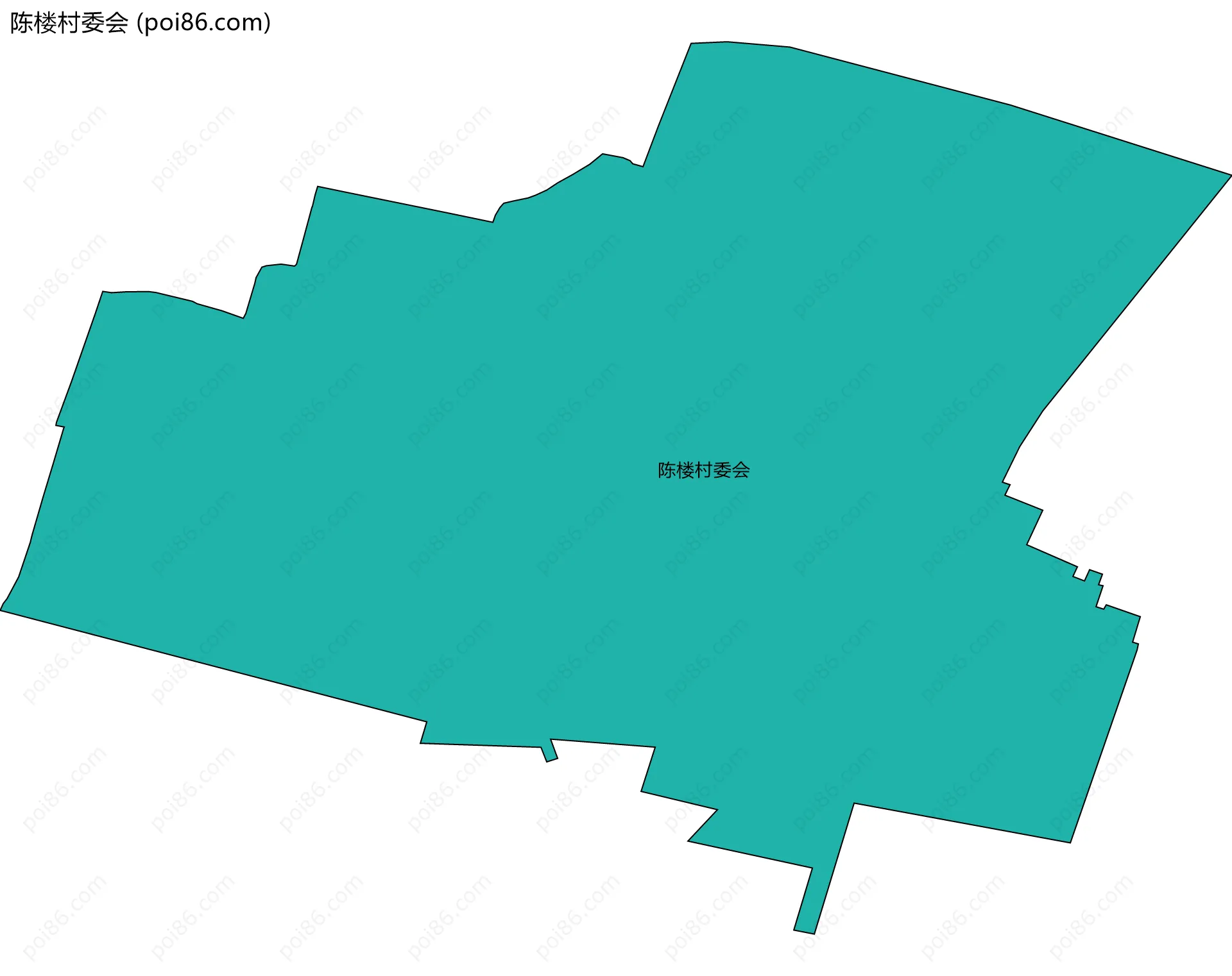 陈楼村委会边界地图