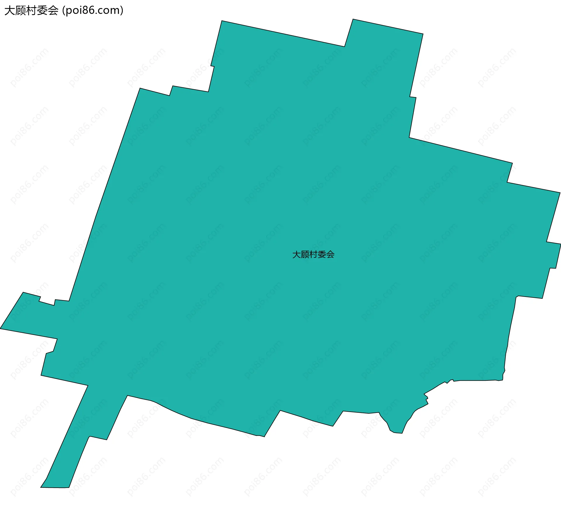 大顾村委会边界地图