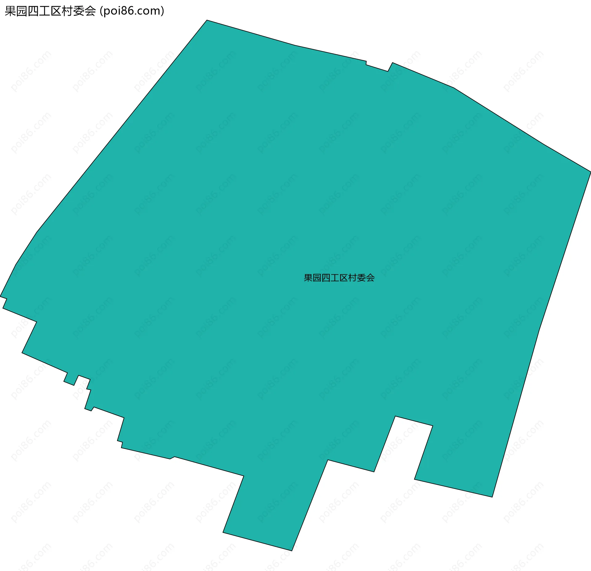 果园四工区村委会边界地图