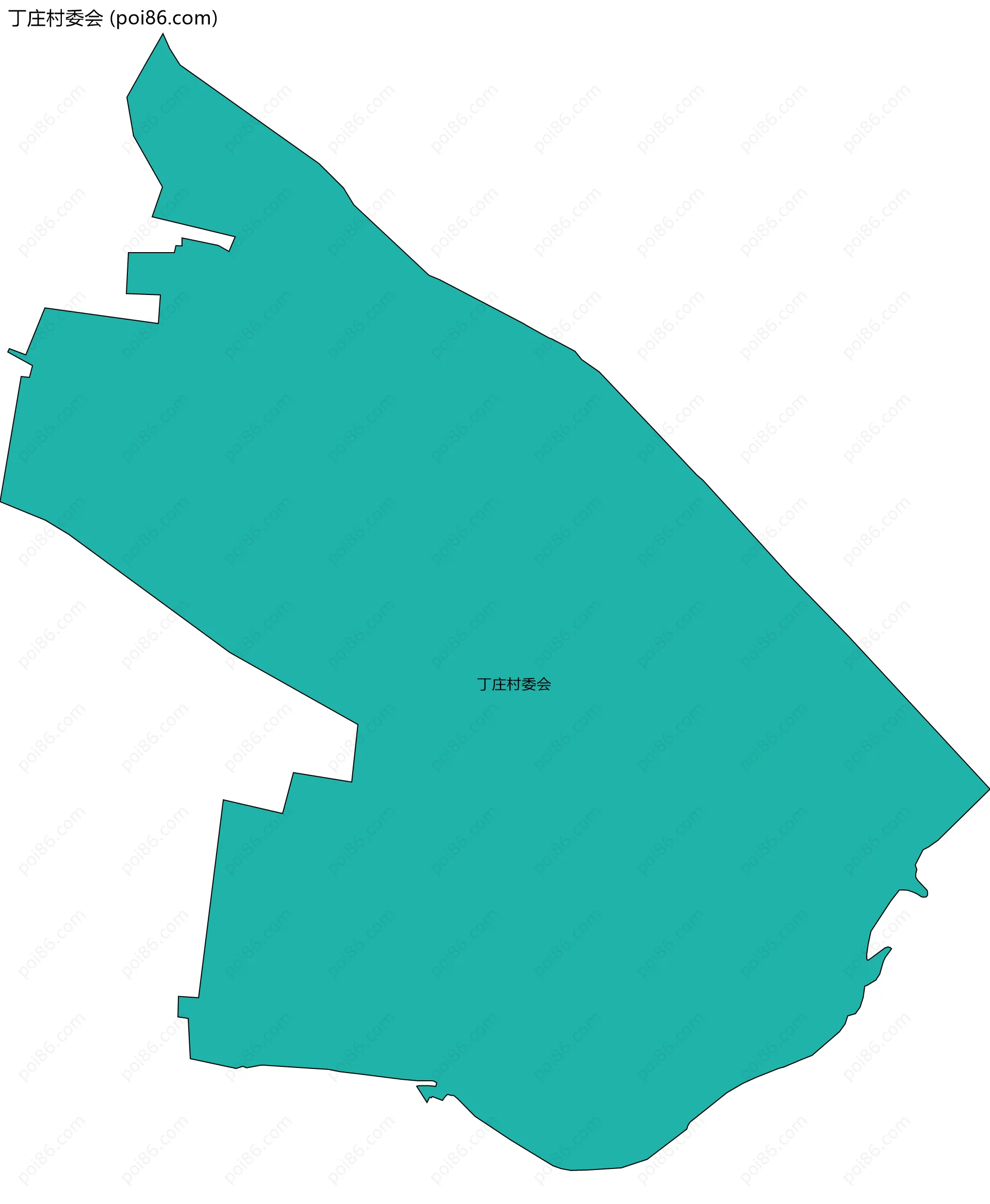 丁庄村委会边界地图