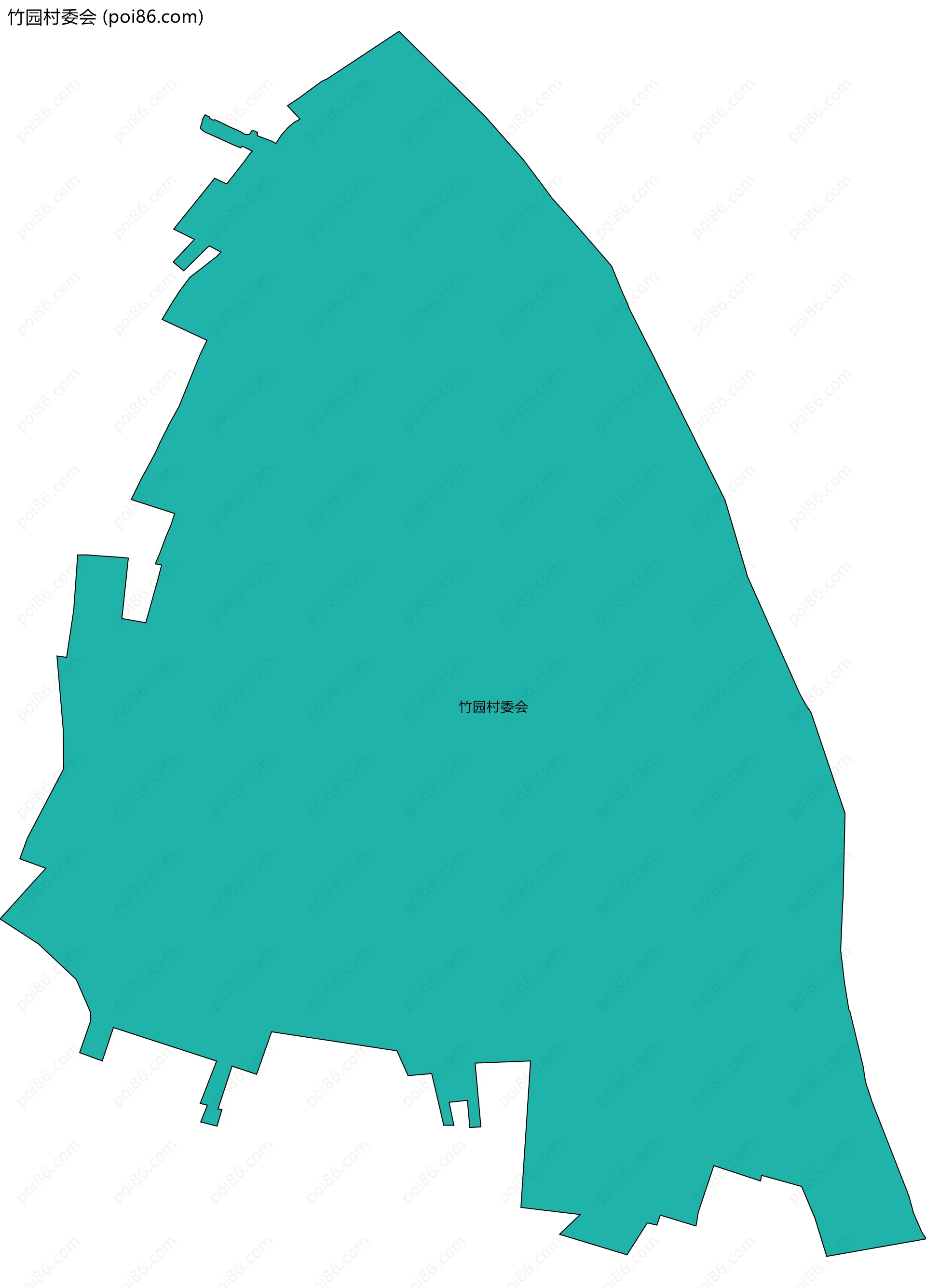 竹园村委会边界地图