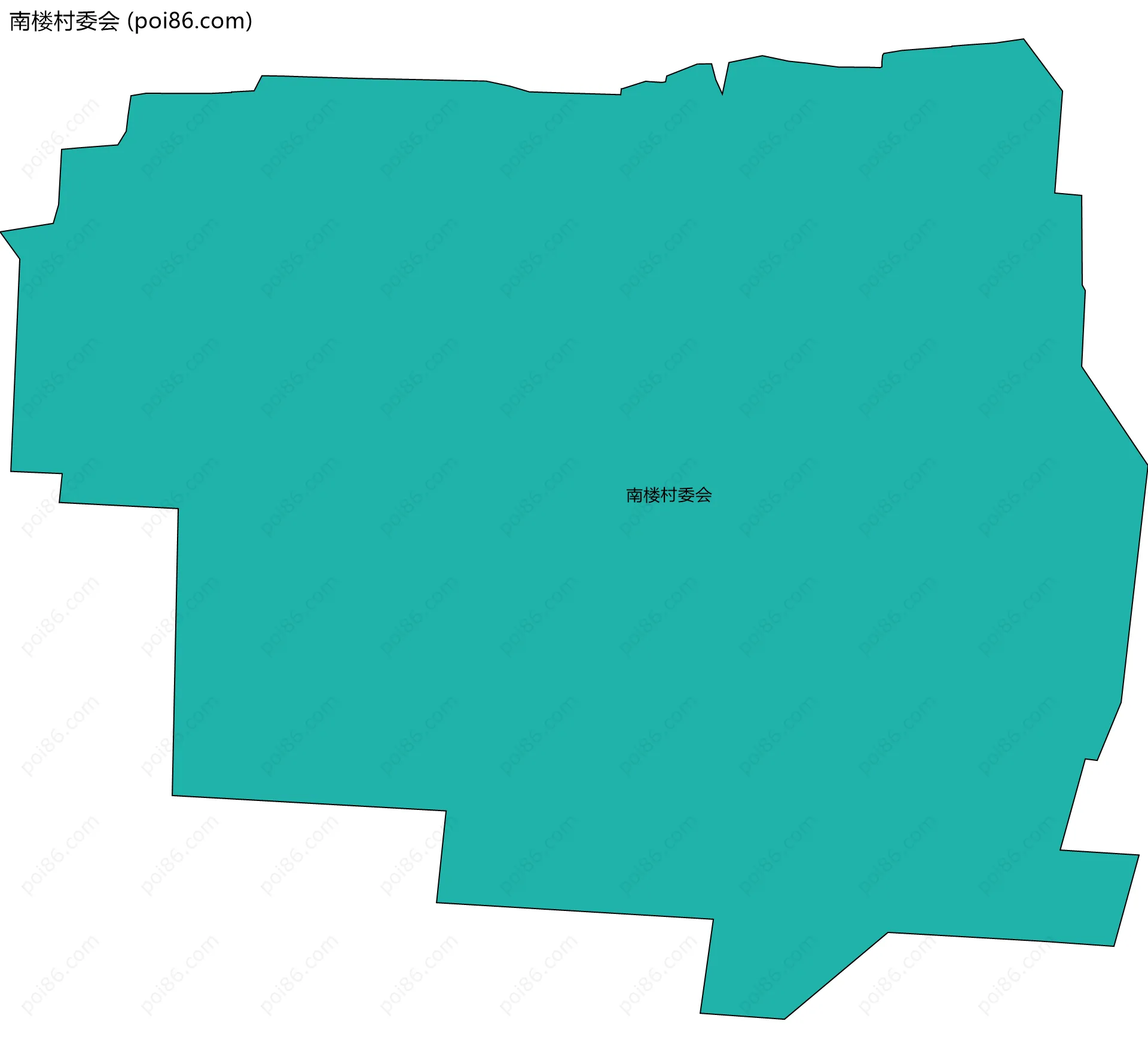 南楼村委会边界地图