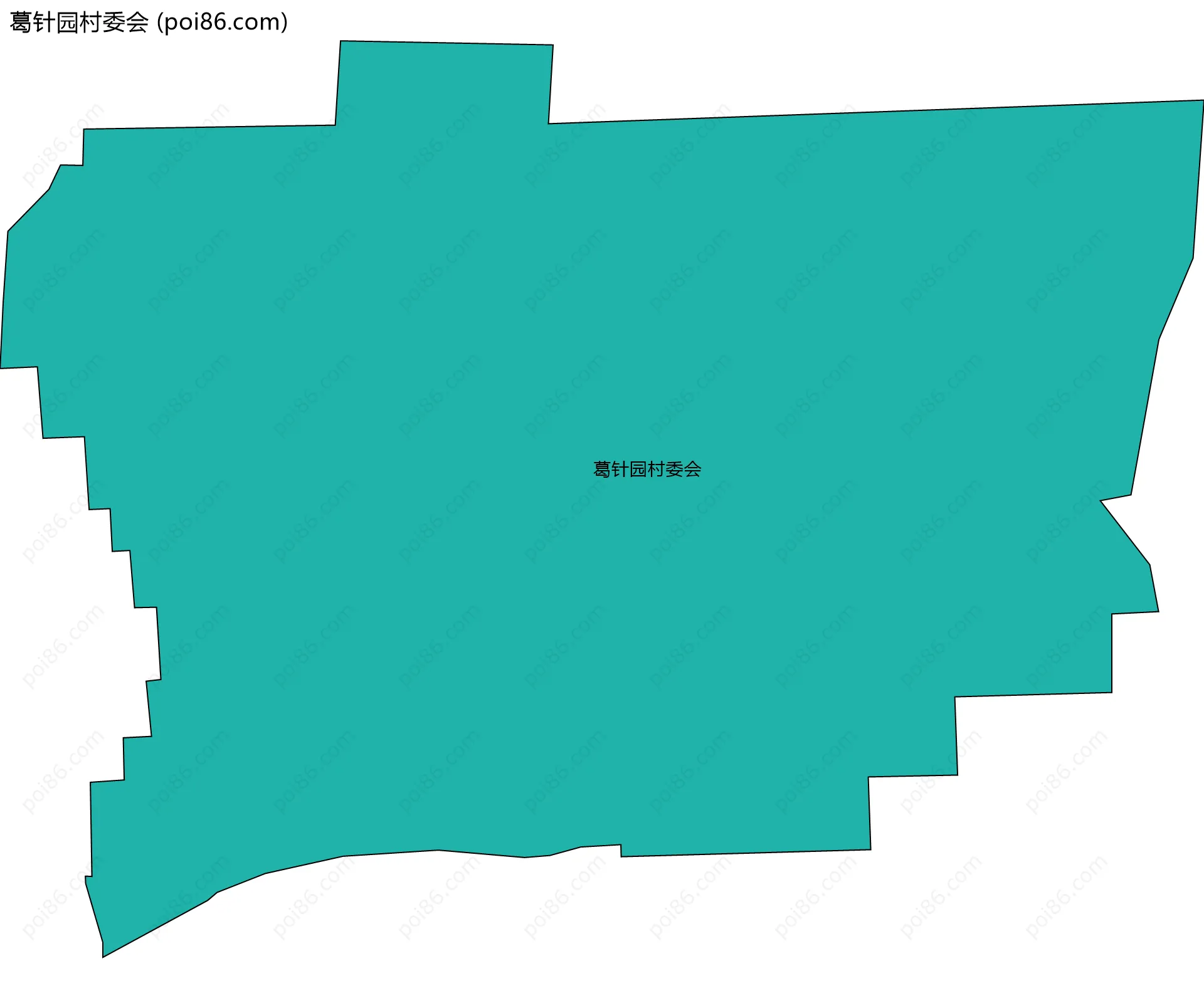 葛针园村委会边界地图