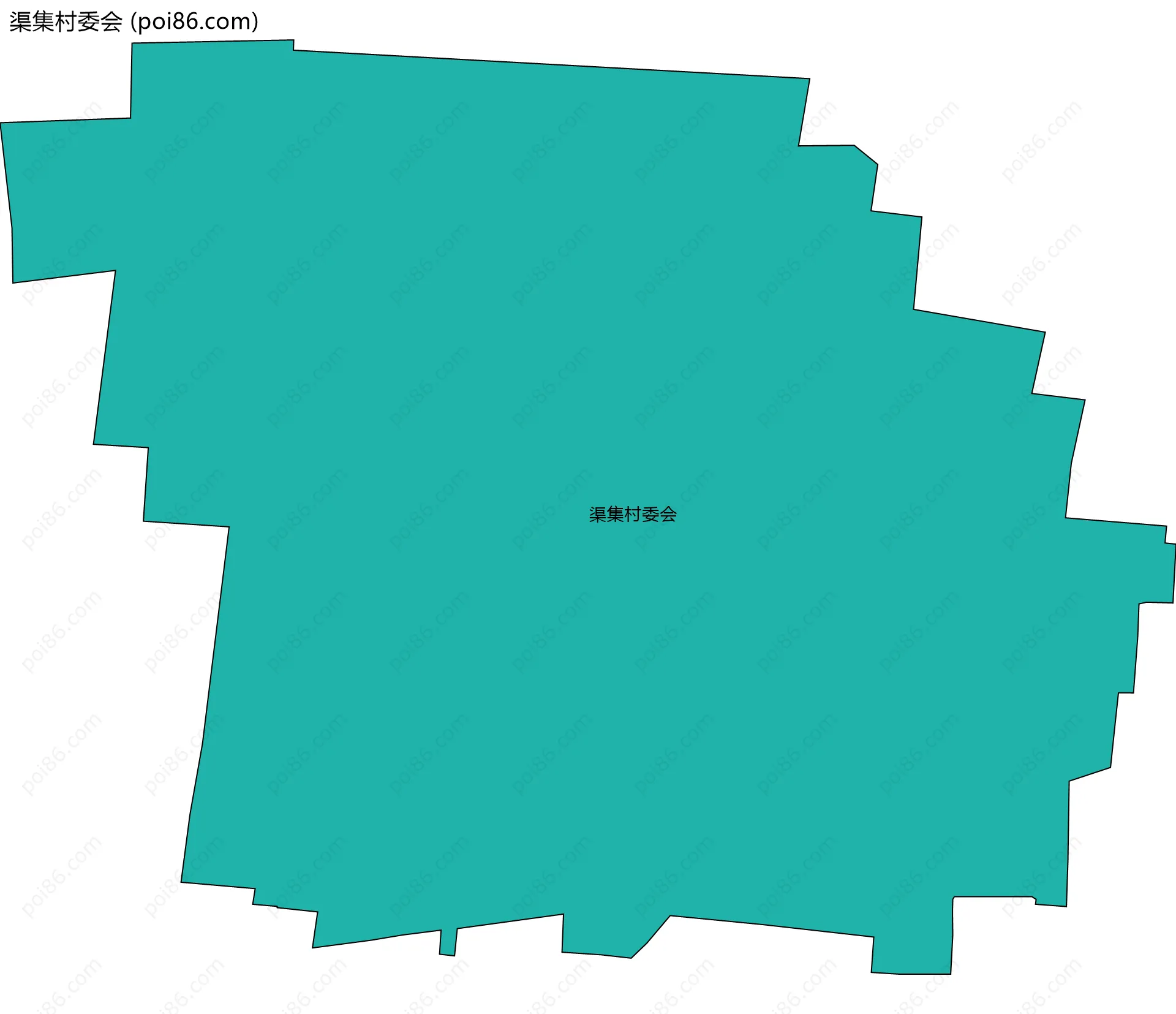 渠集村委会边界地图