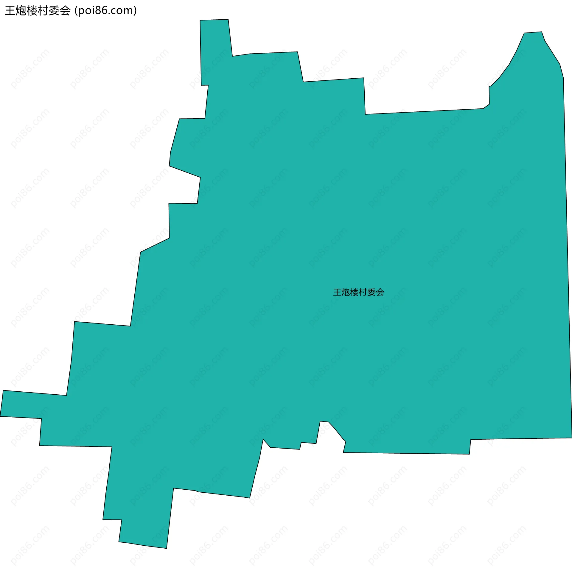 王炮楼村委会边界地图