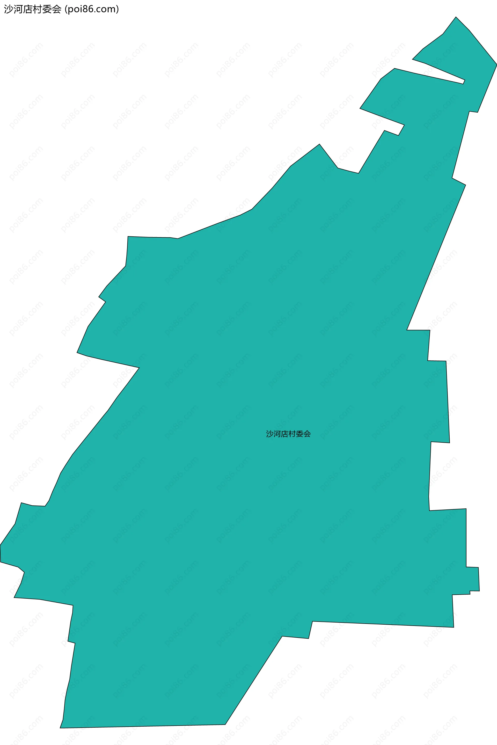 沙河店村委会边界地图