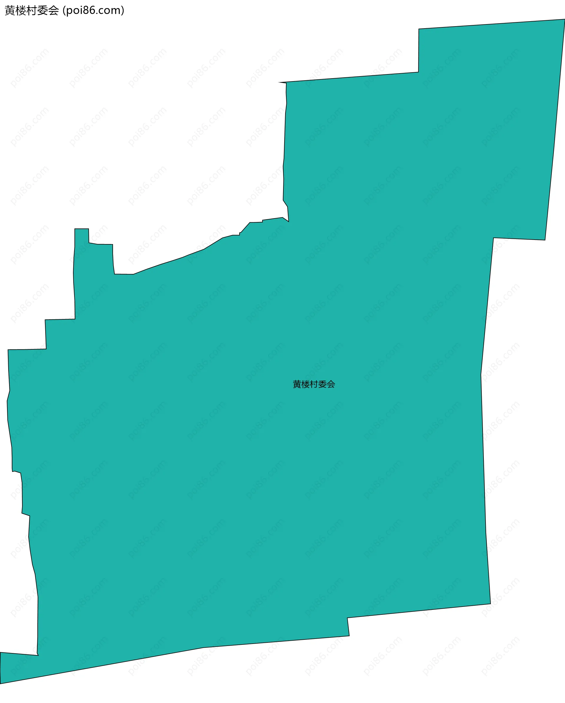 黄楼村委会边界地图