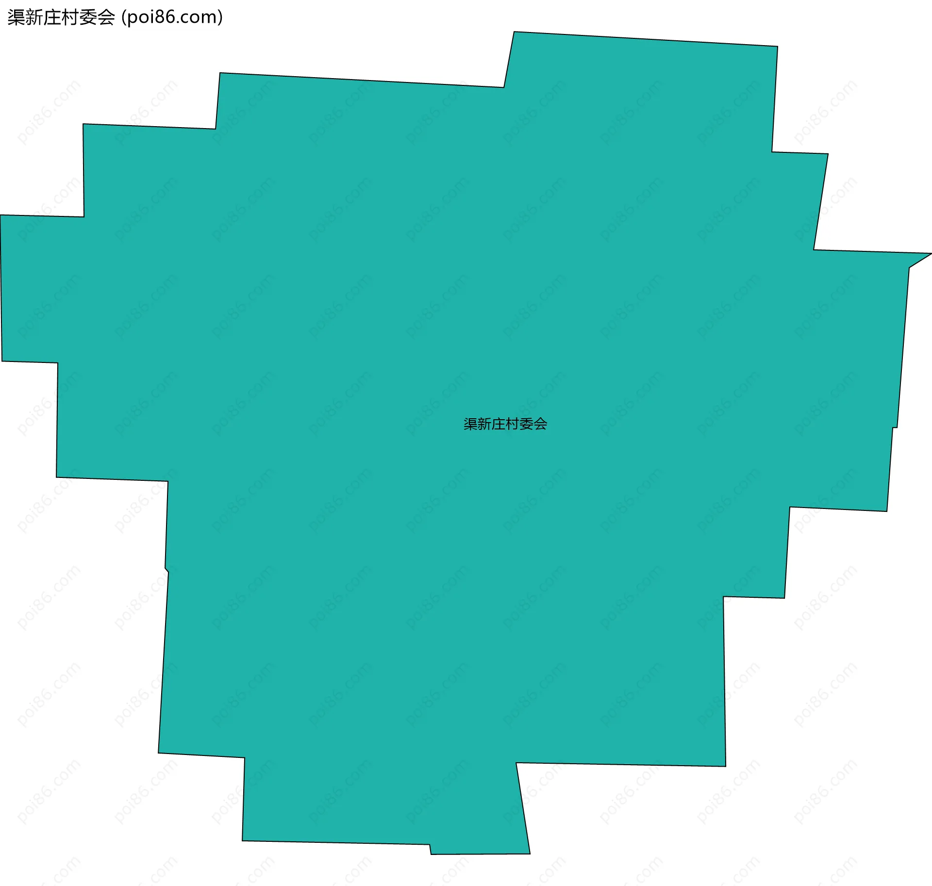 渠新庄村委会边界地图
