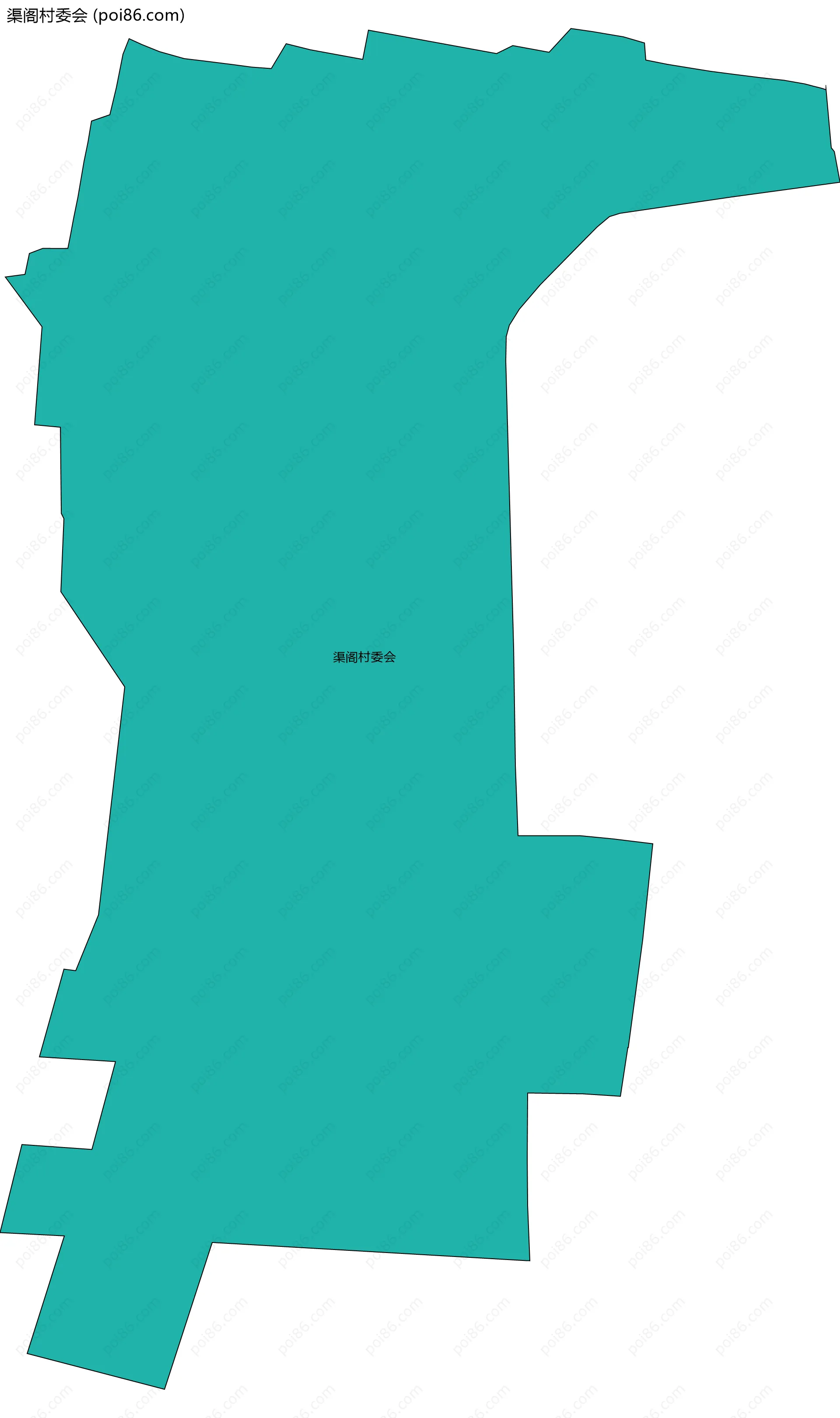 渠阁村委会边界地图