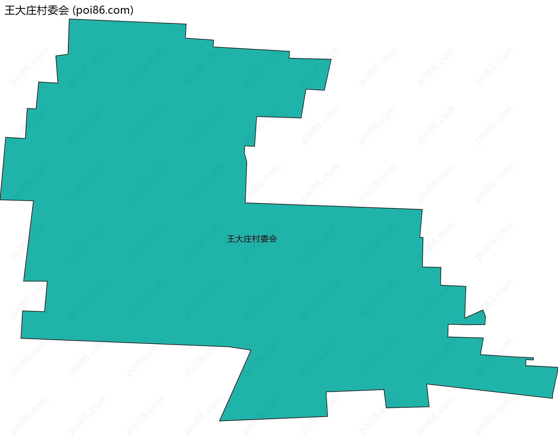 王大庄村委会边界地图