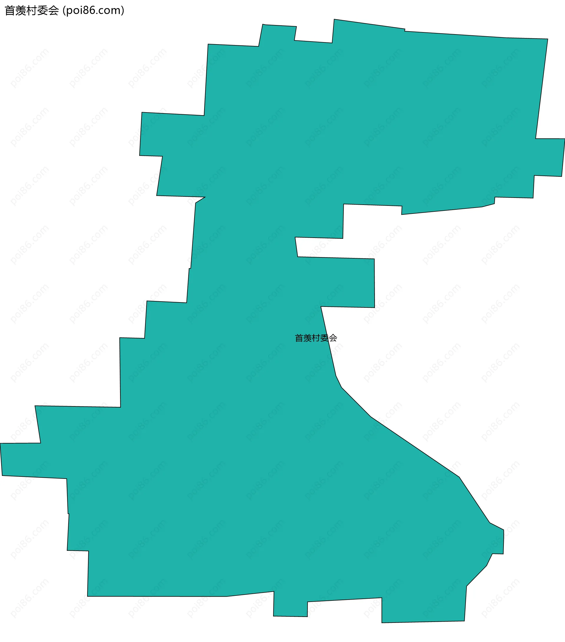 首羡村委会边界地图