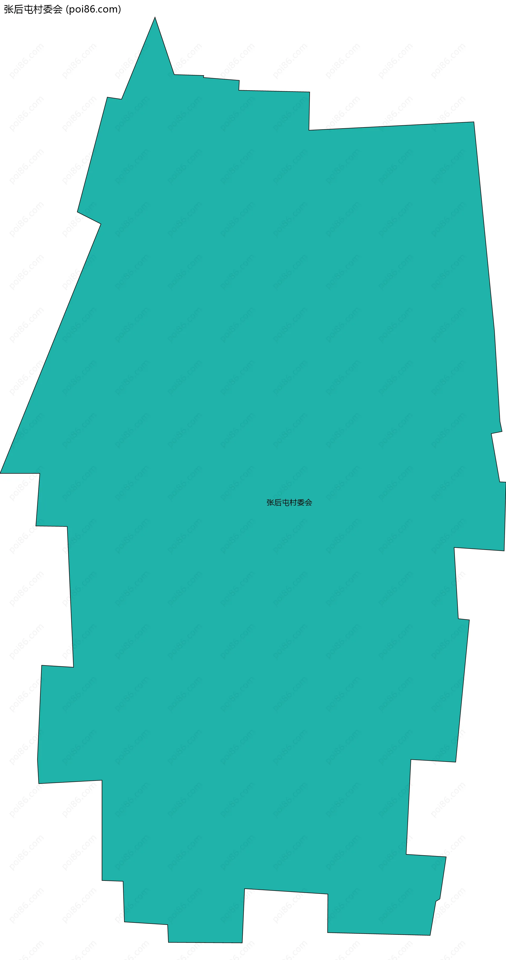 张后屯村委会边界地图