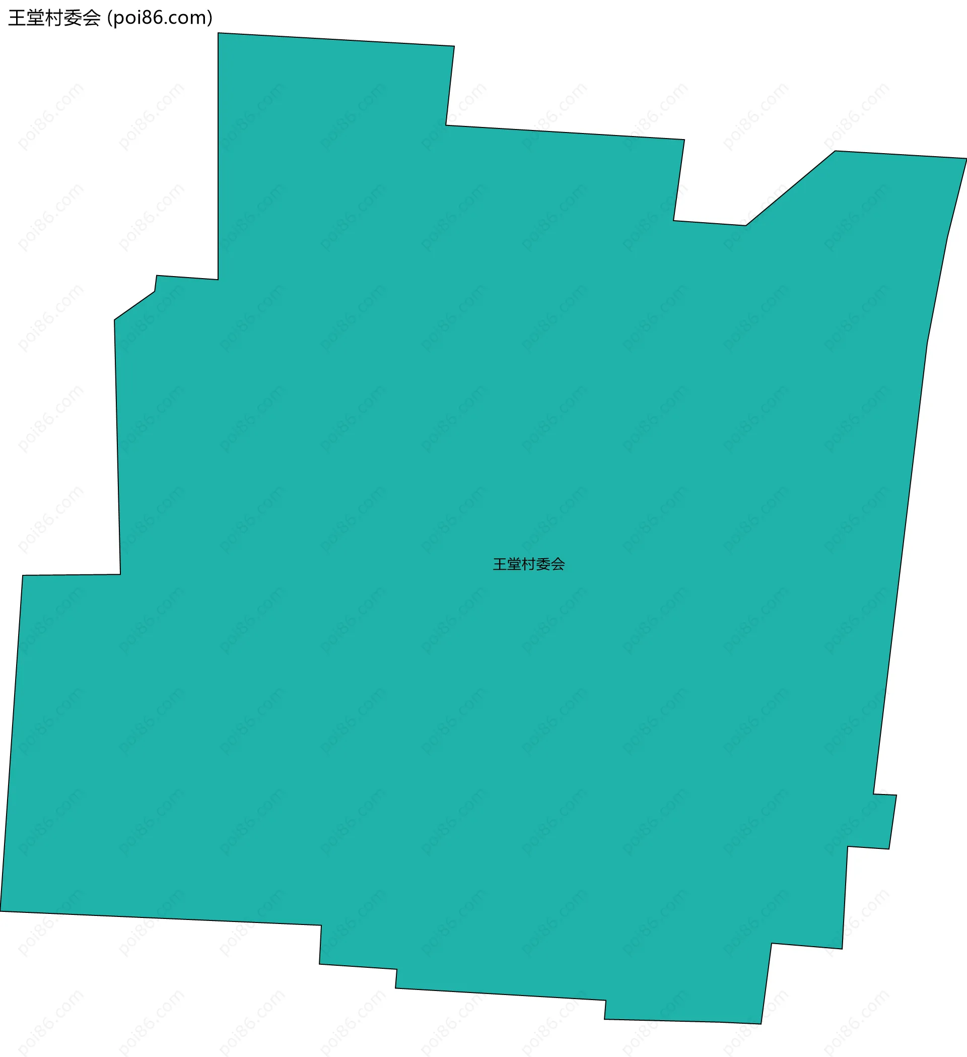 王堂村委会边界地图