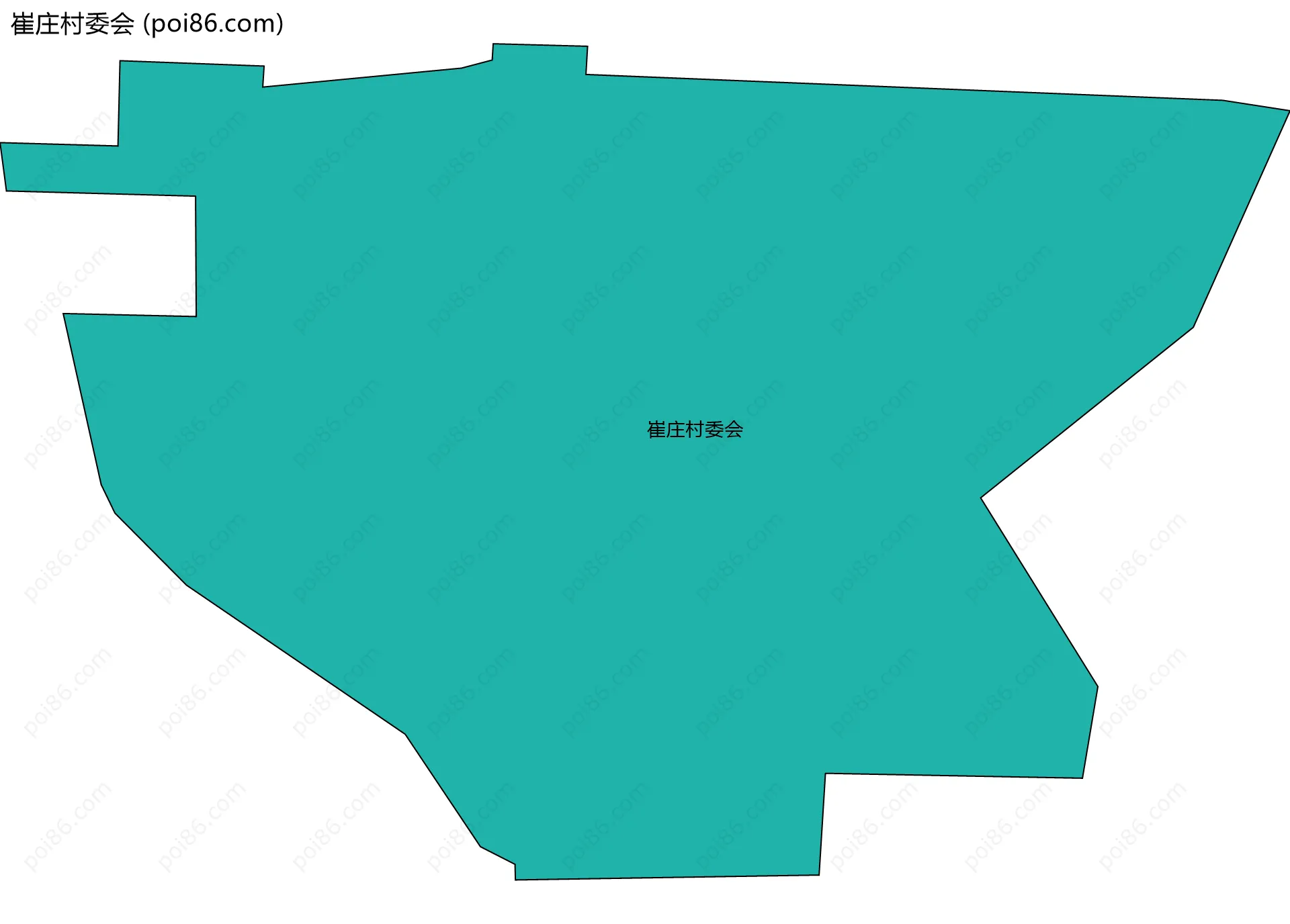 崔庄村委会边界地图