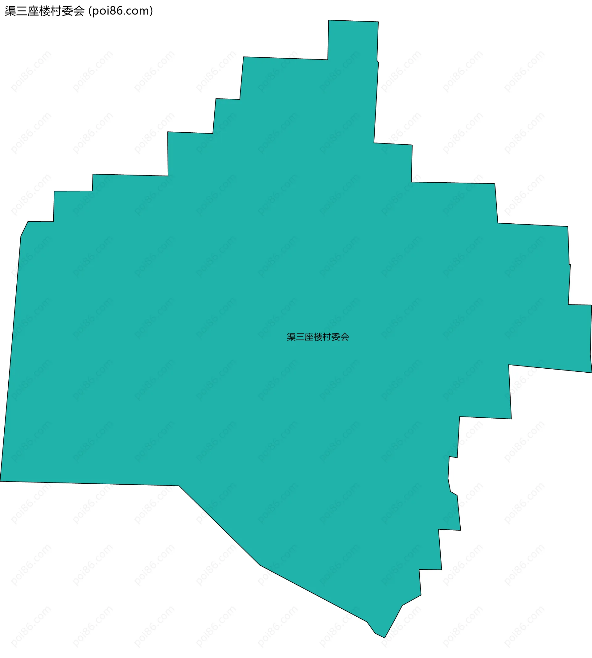 渠三座楼村委会边界地图