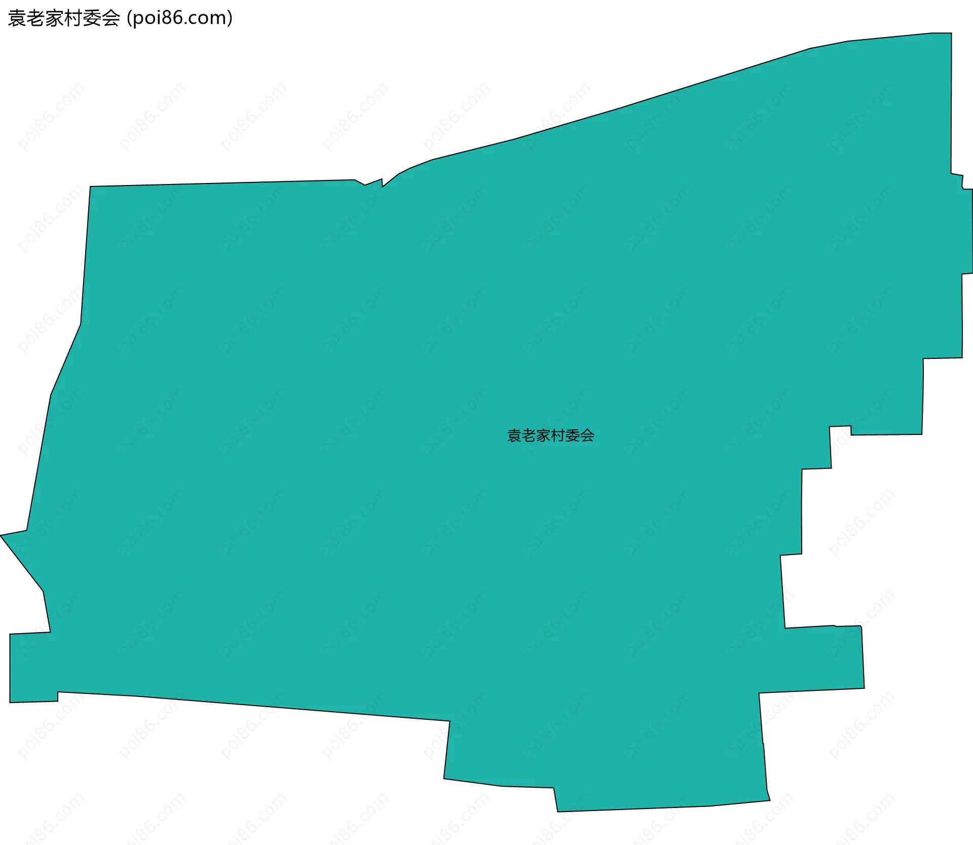 袁老家村委会边界地图