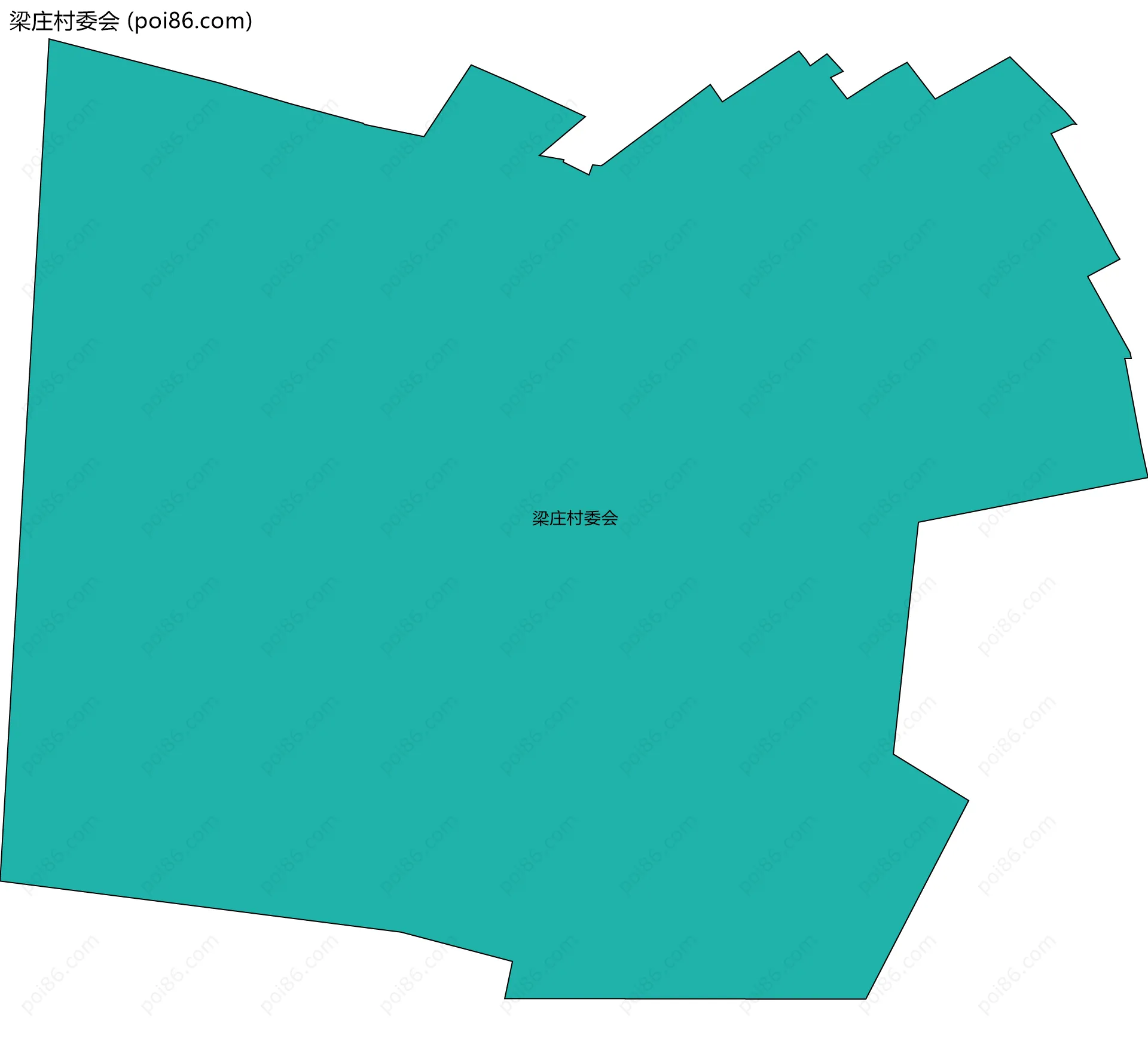 梁庄村委会边界地图