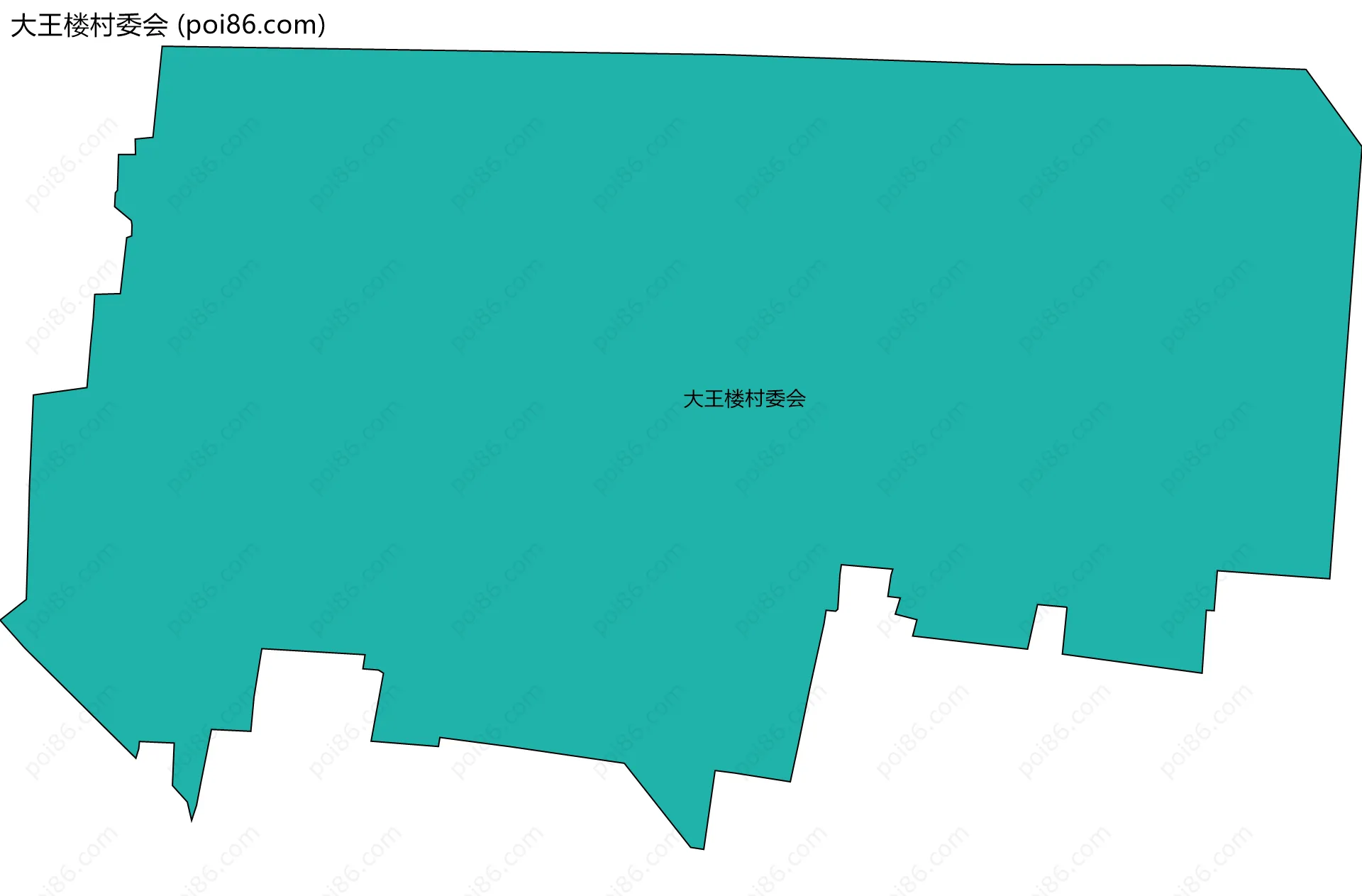大王楼村委会边界地图