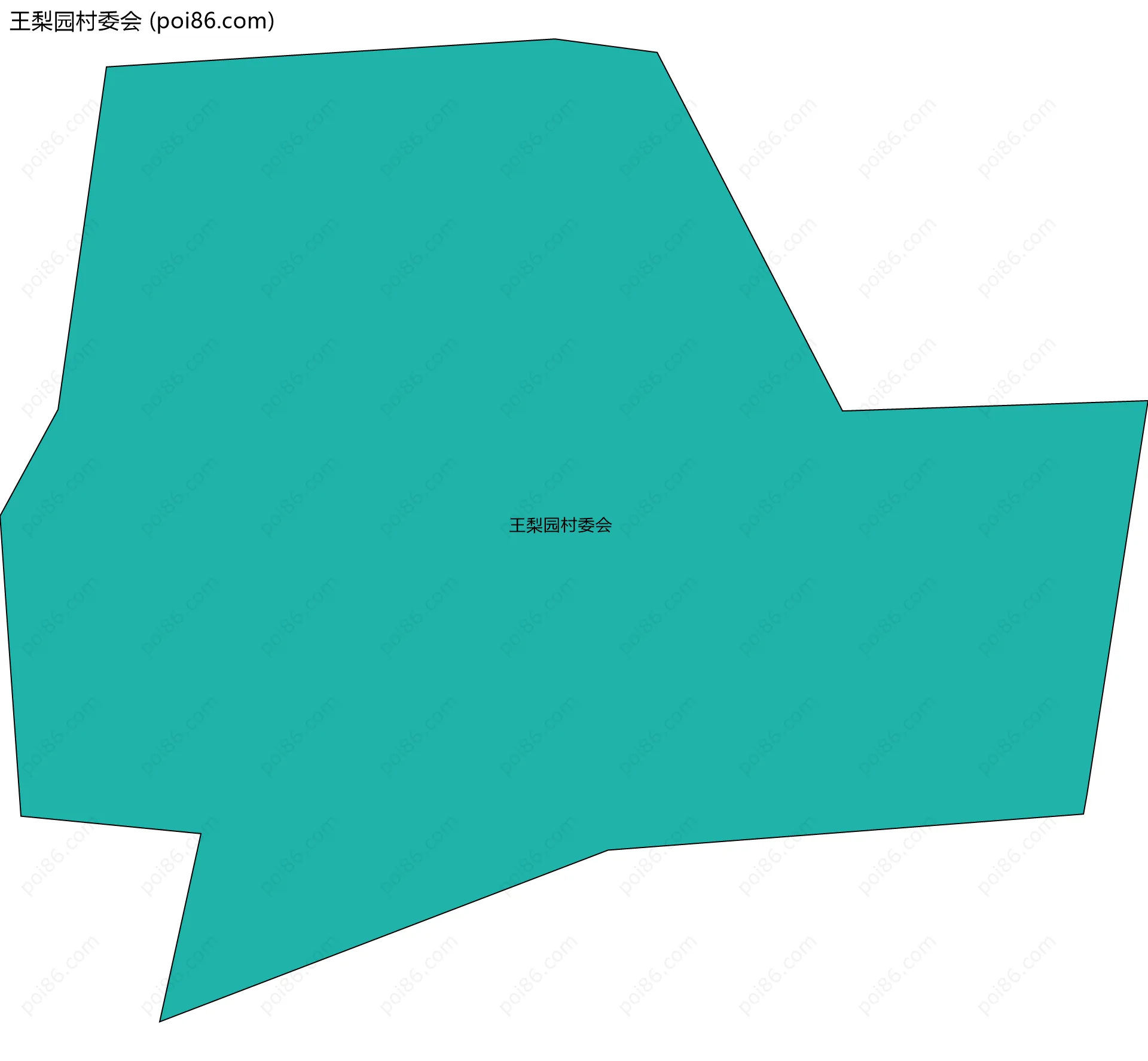 王梨园村委会边界地图