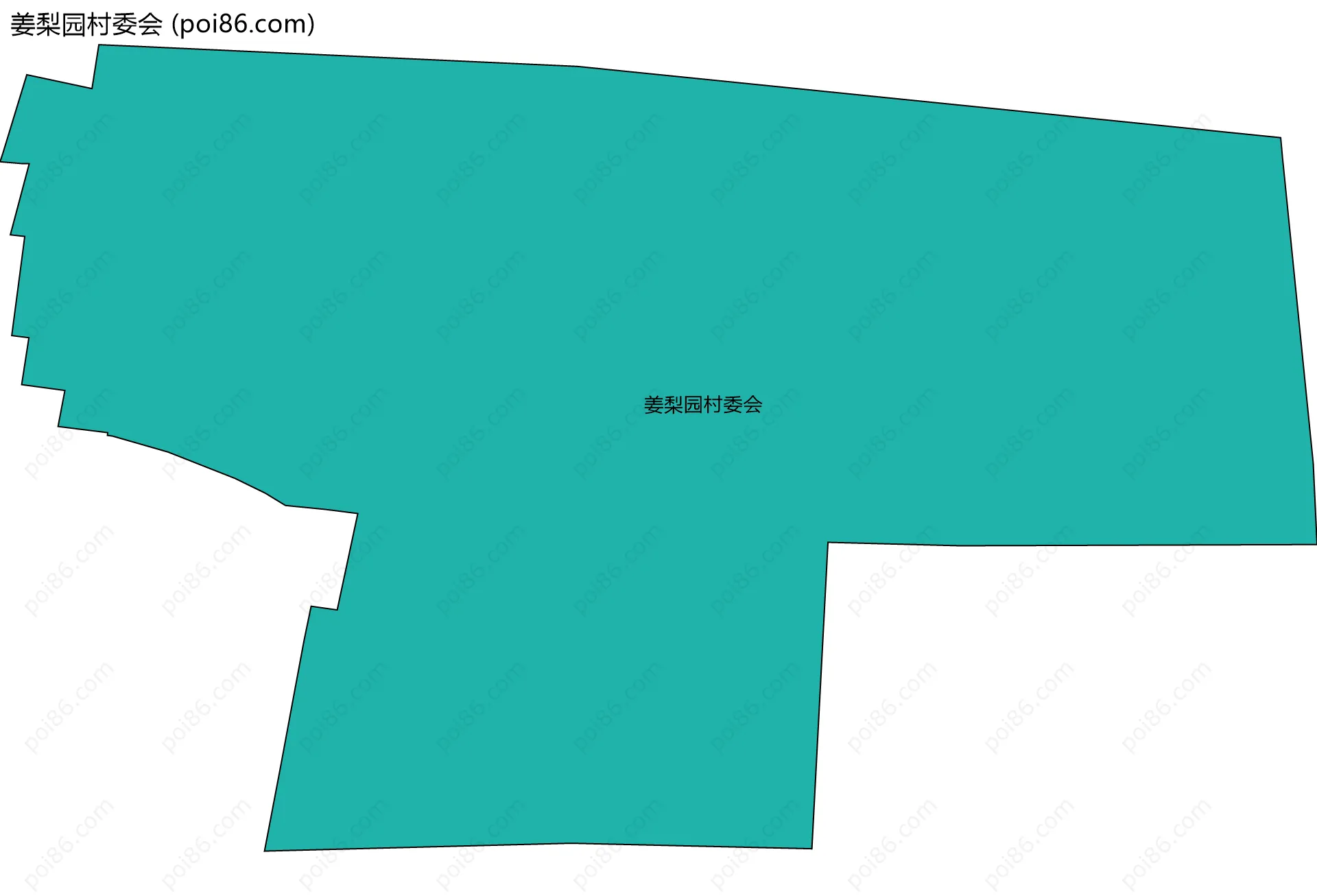 姜梨园村委会边界地图