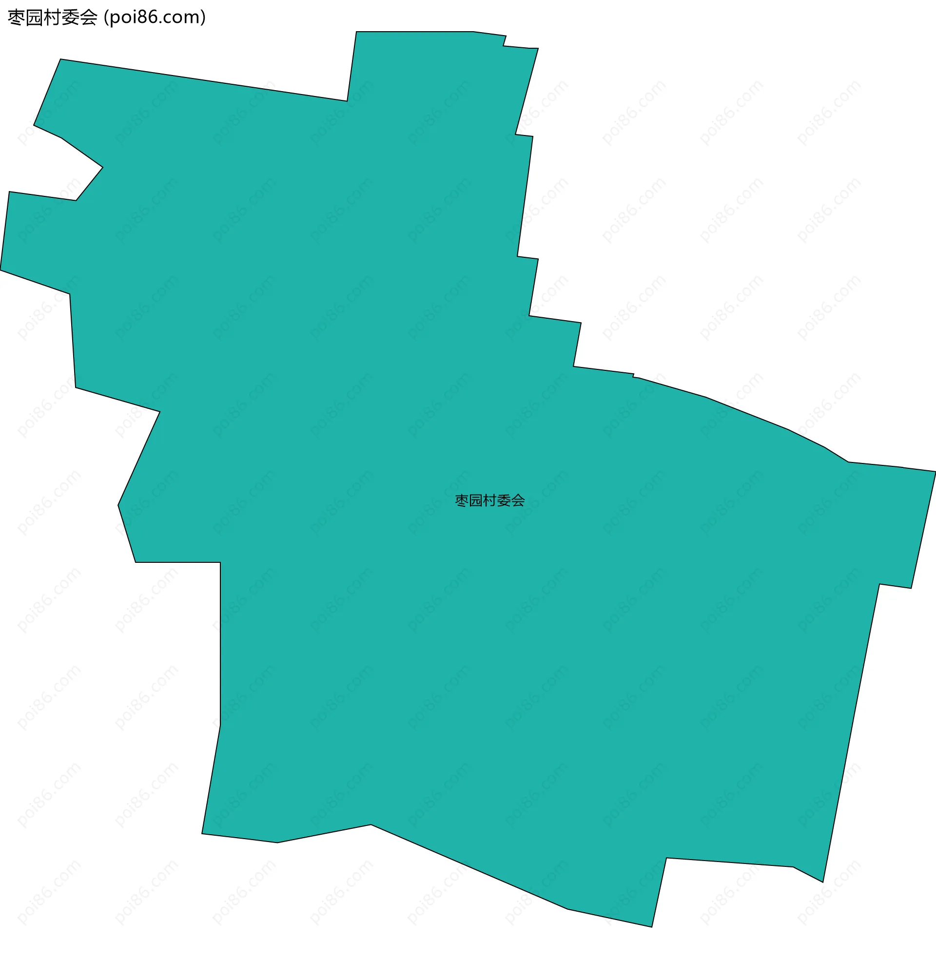 枣园村委会边界地图