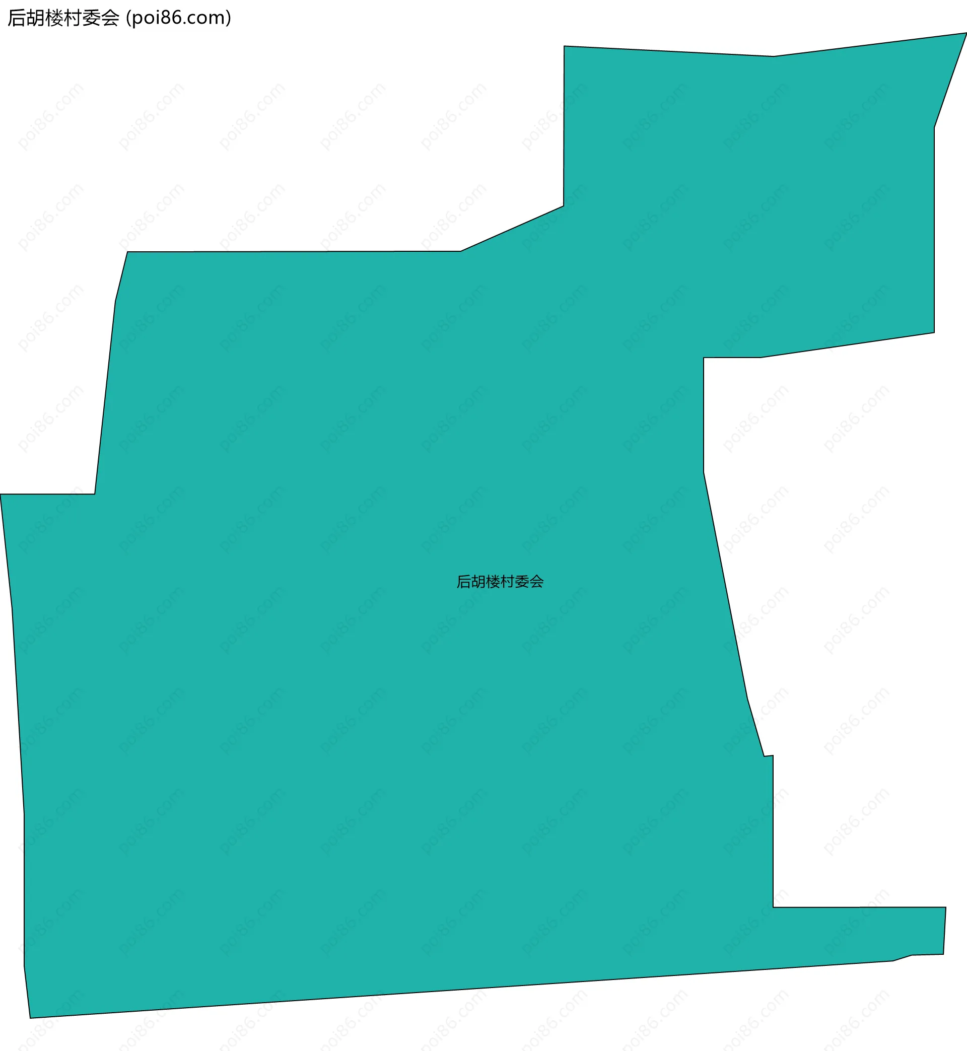 后胡楼村委会边界地图