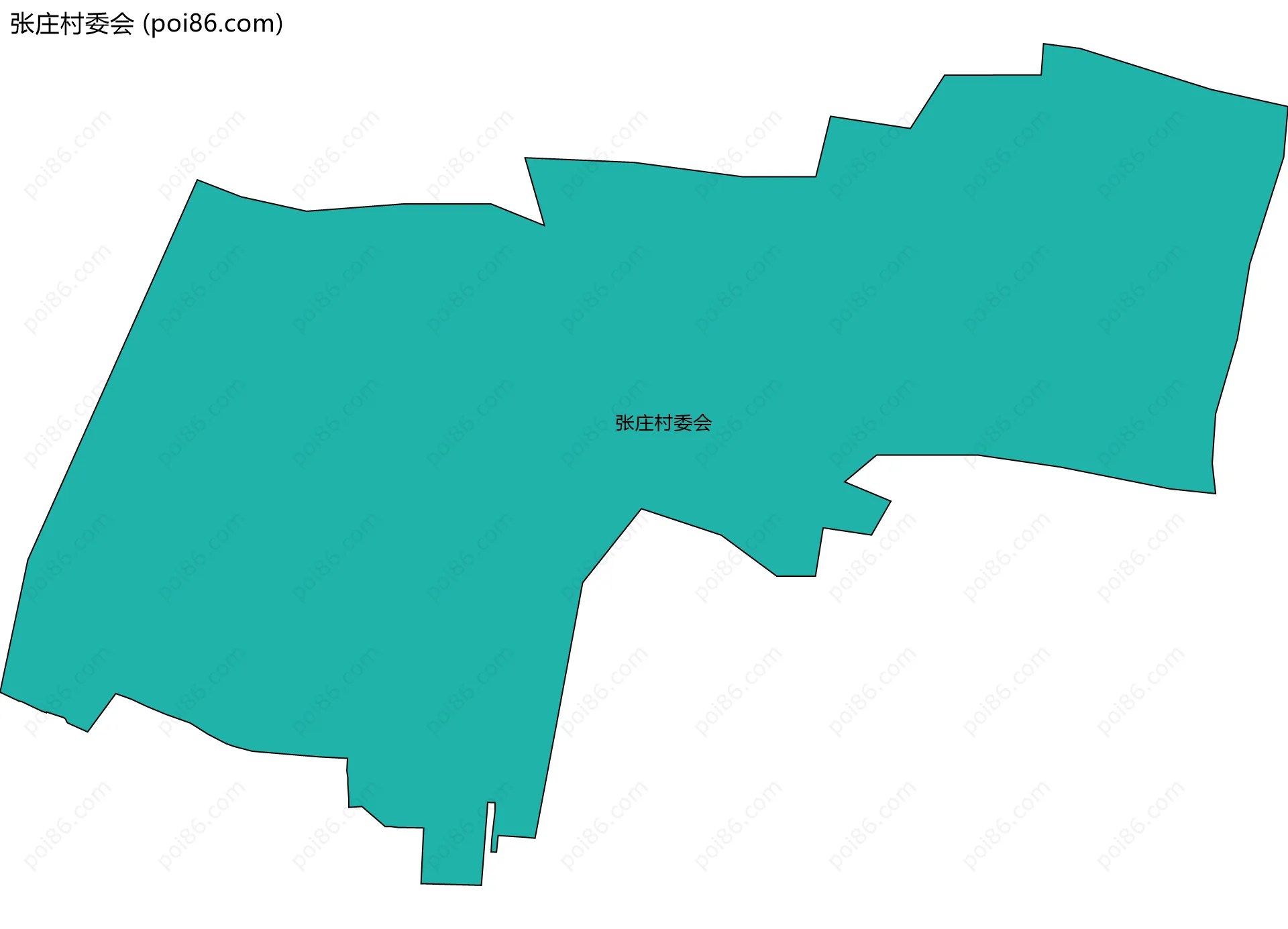 张庄村委会边界地图