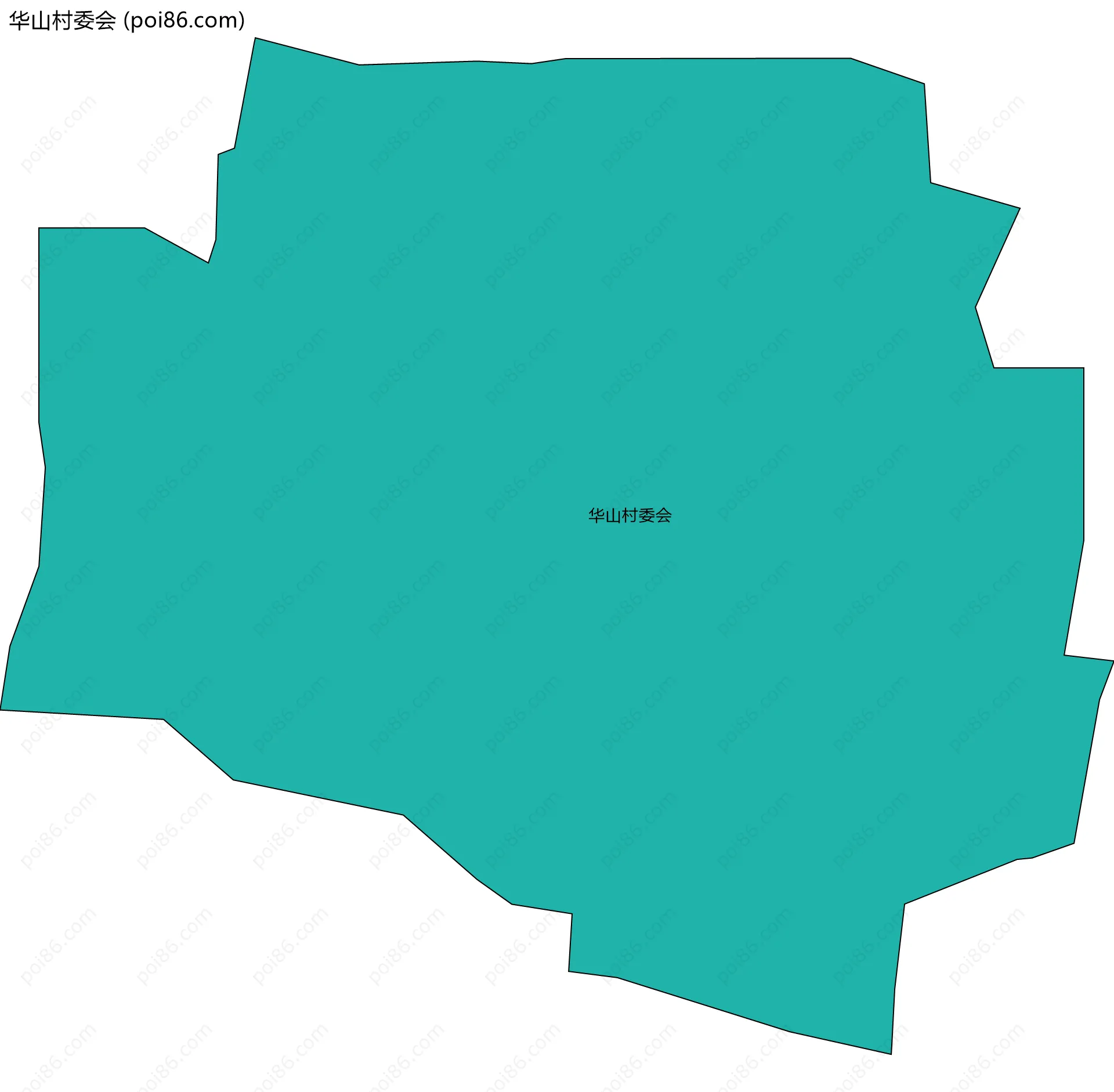 华山村委会边界地图