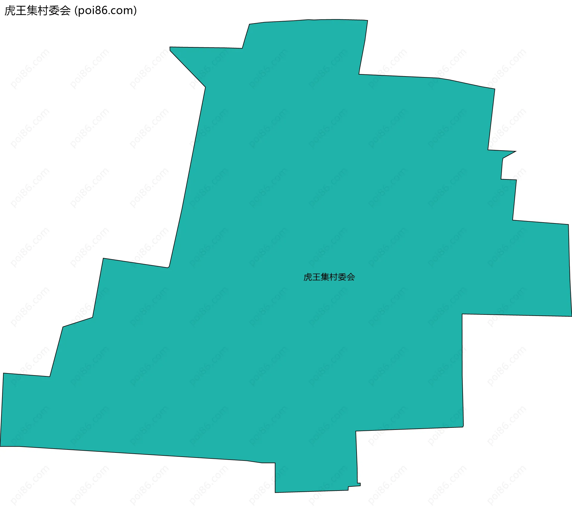 虎王集村委会边界地图