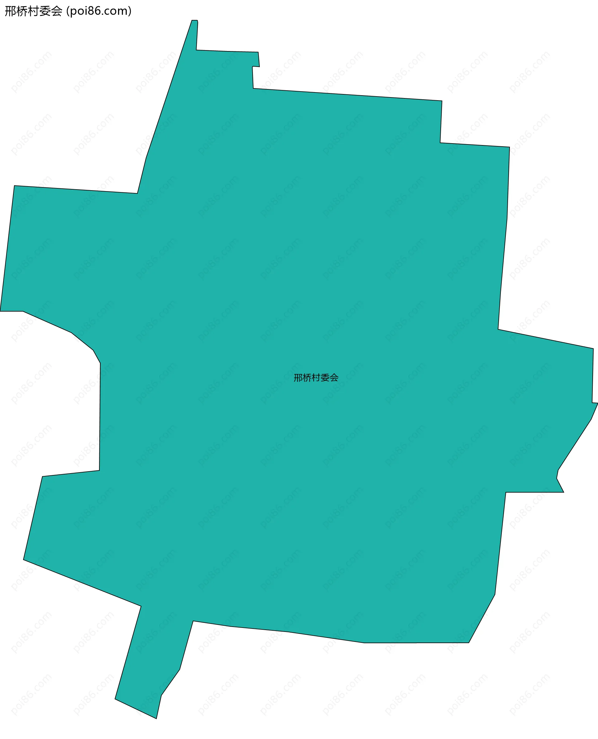 邢桥村委会边界地图