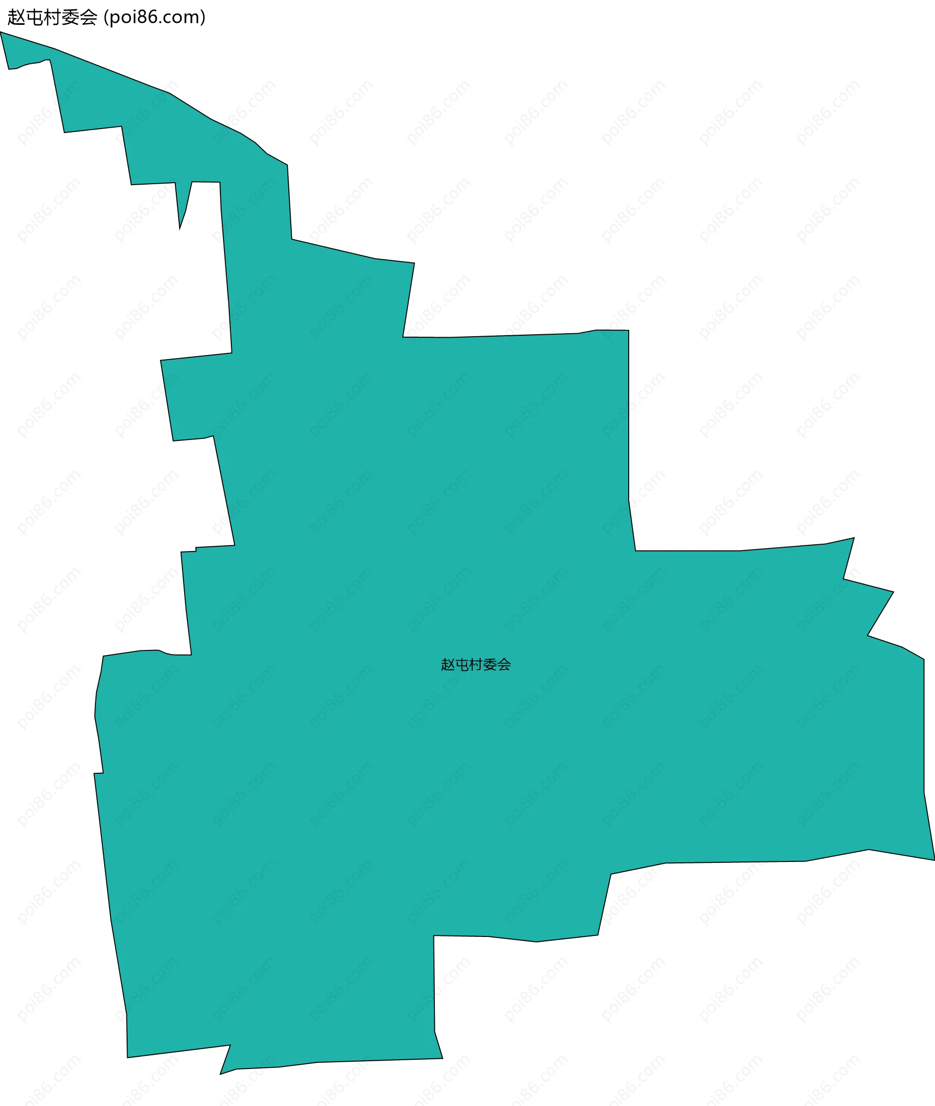 赵屯村委会边界地图
