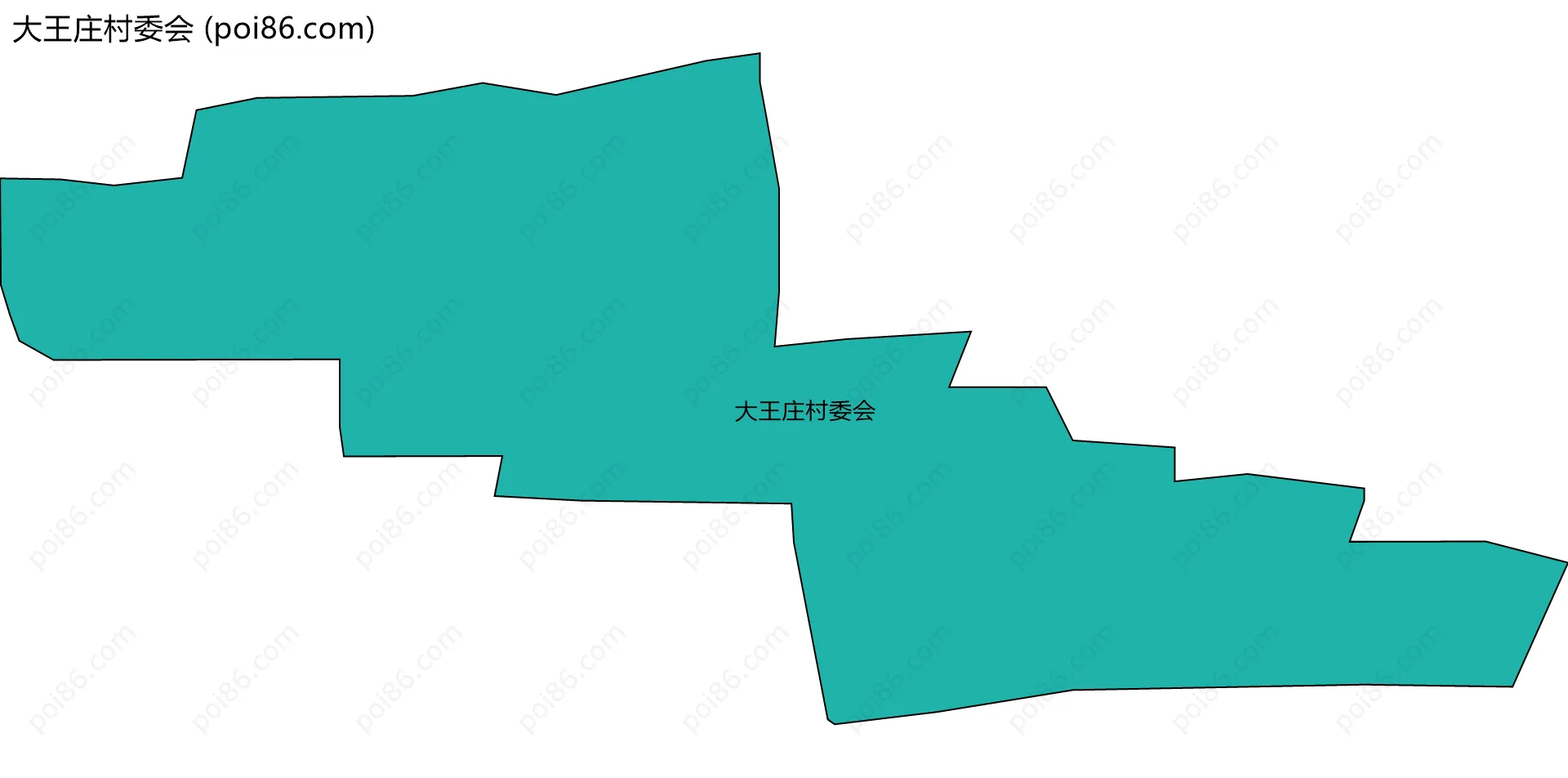 大王庄村委会边界地图