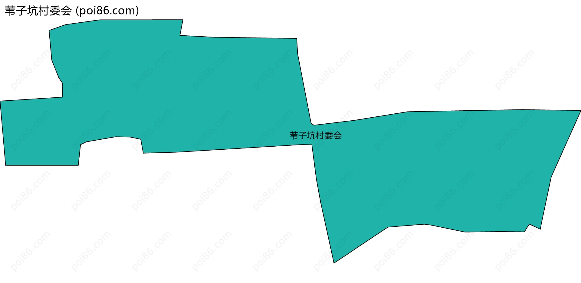 苇子坑村委会边界地图