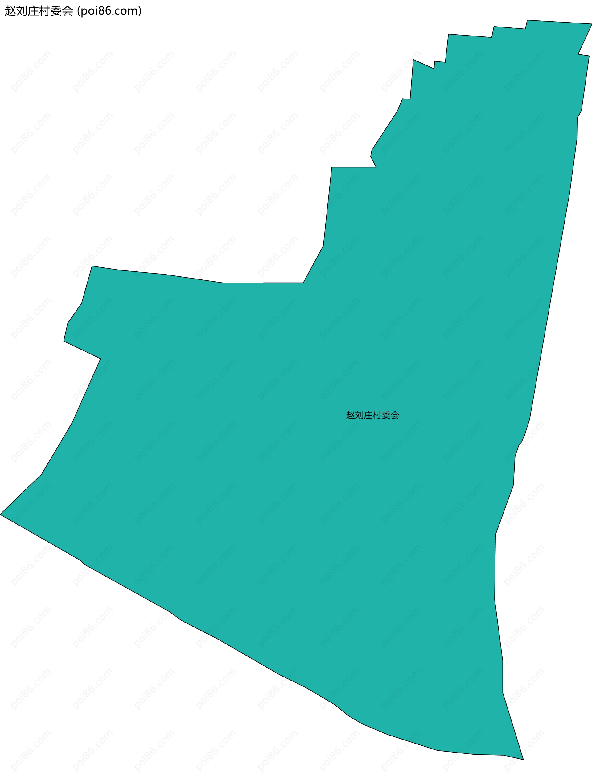 赵刘庄村委会边界地图