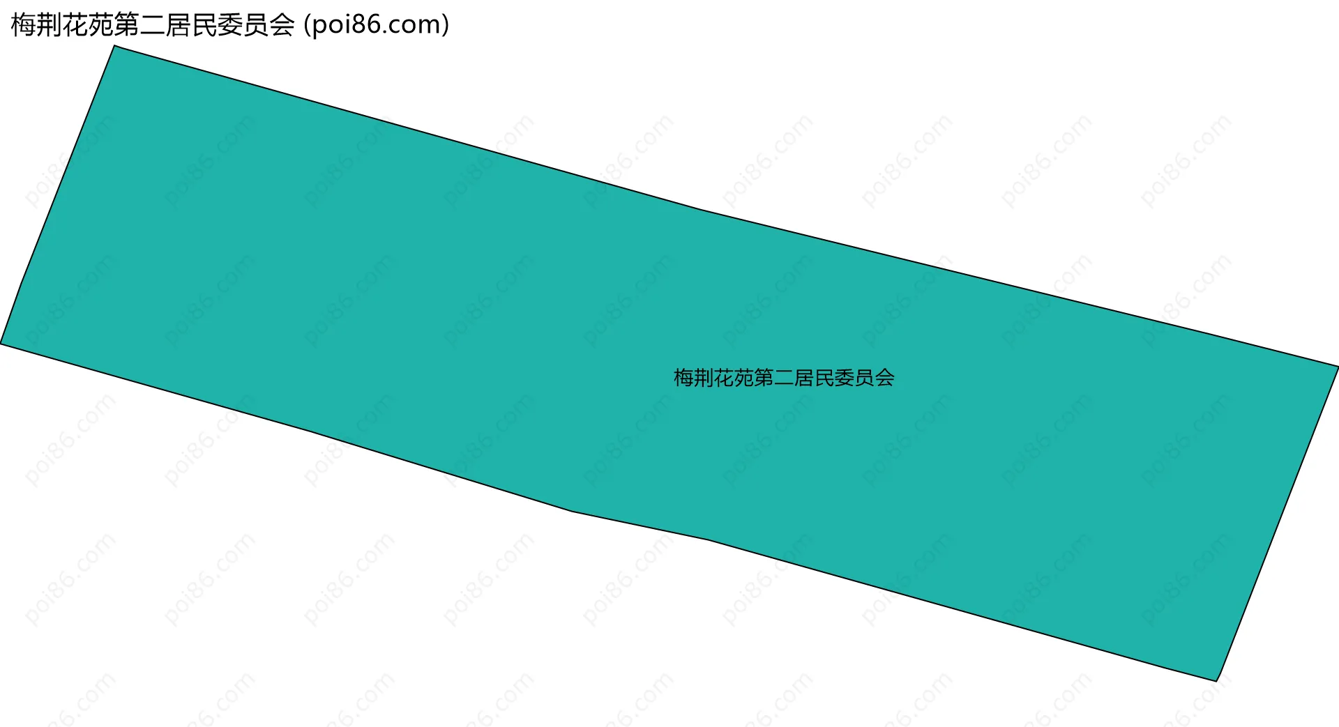 梅荆花苑第二居民委员会边界地图