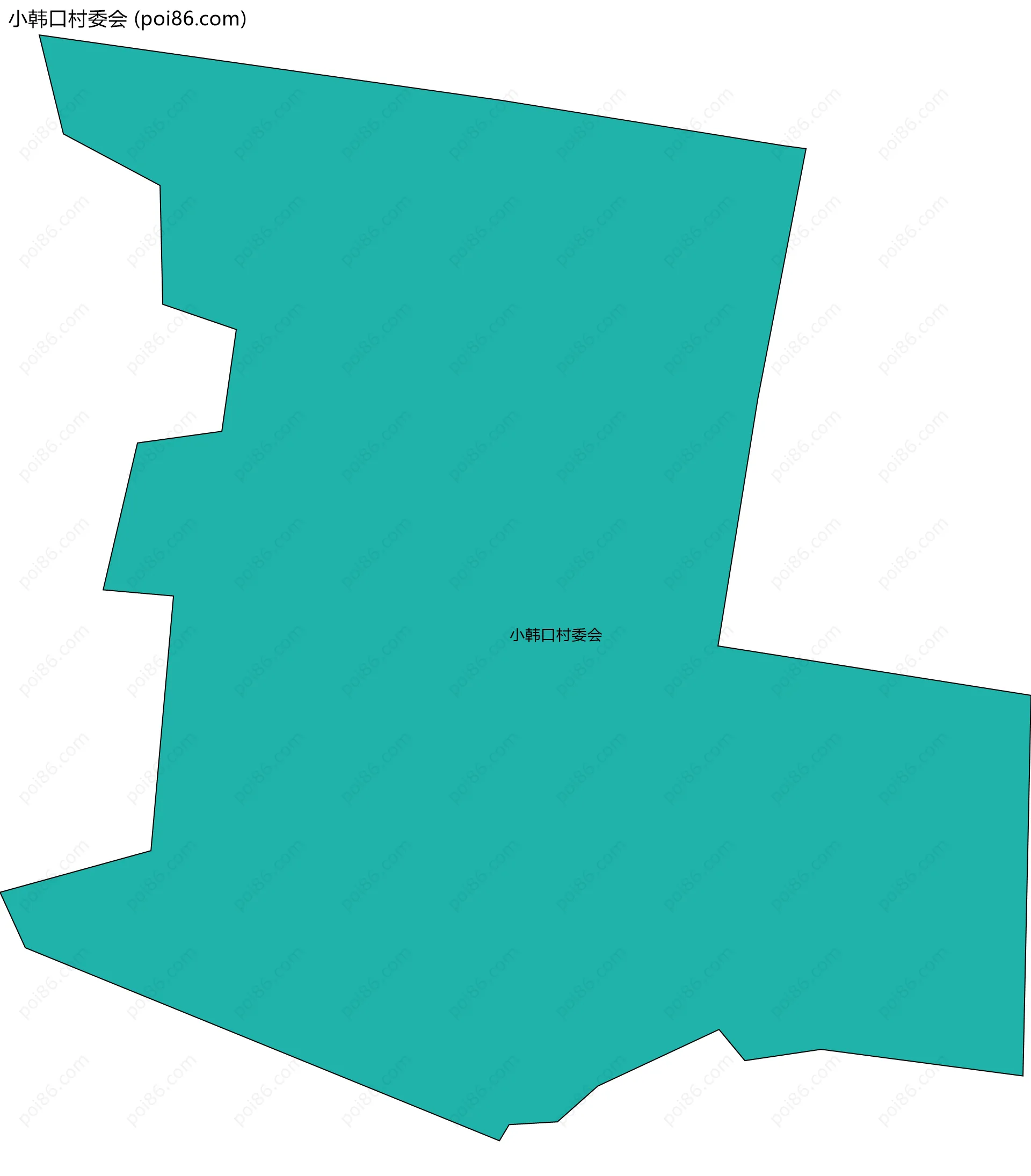 小韩口村委会边界地图