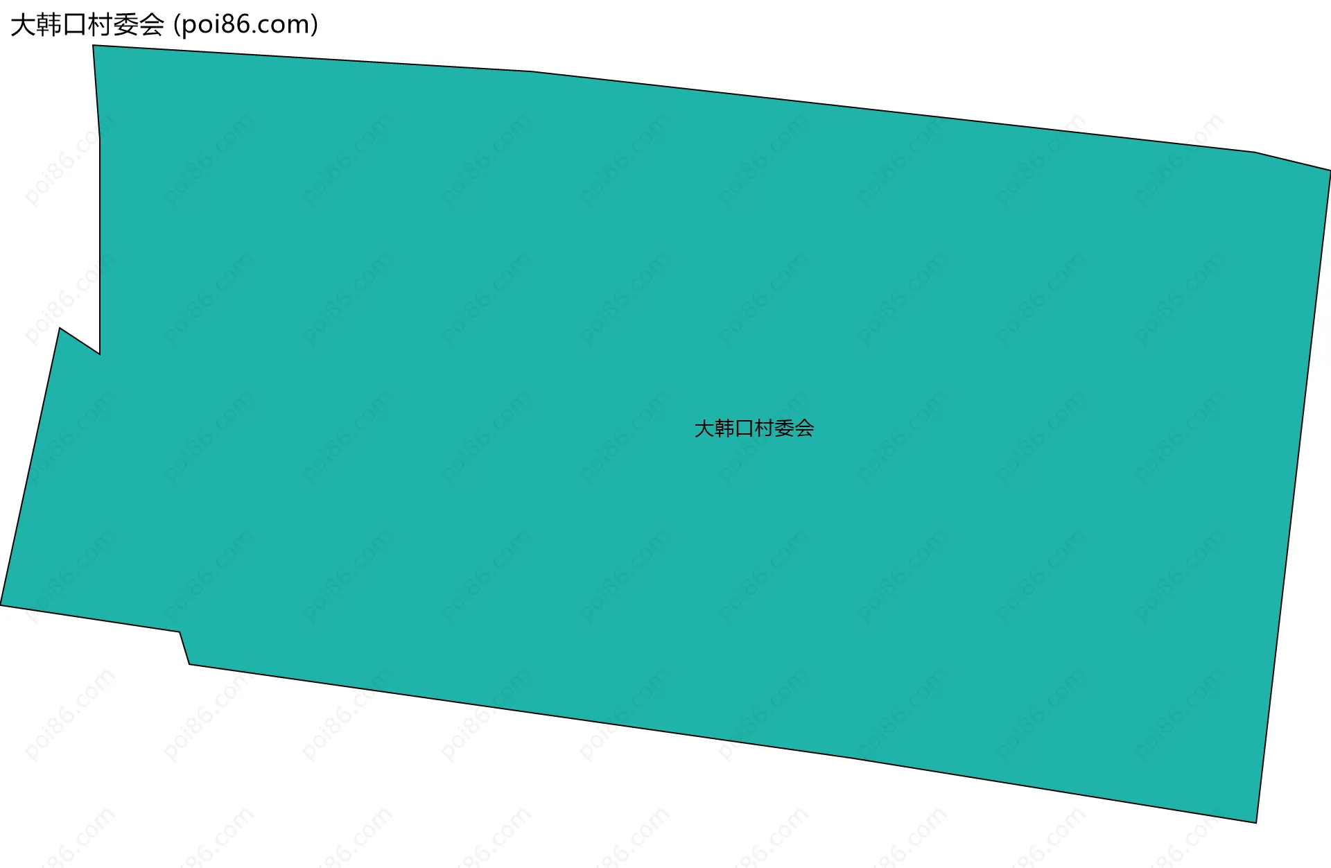 大韩口村委会边界地图