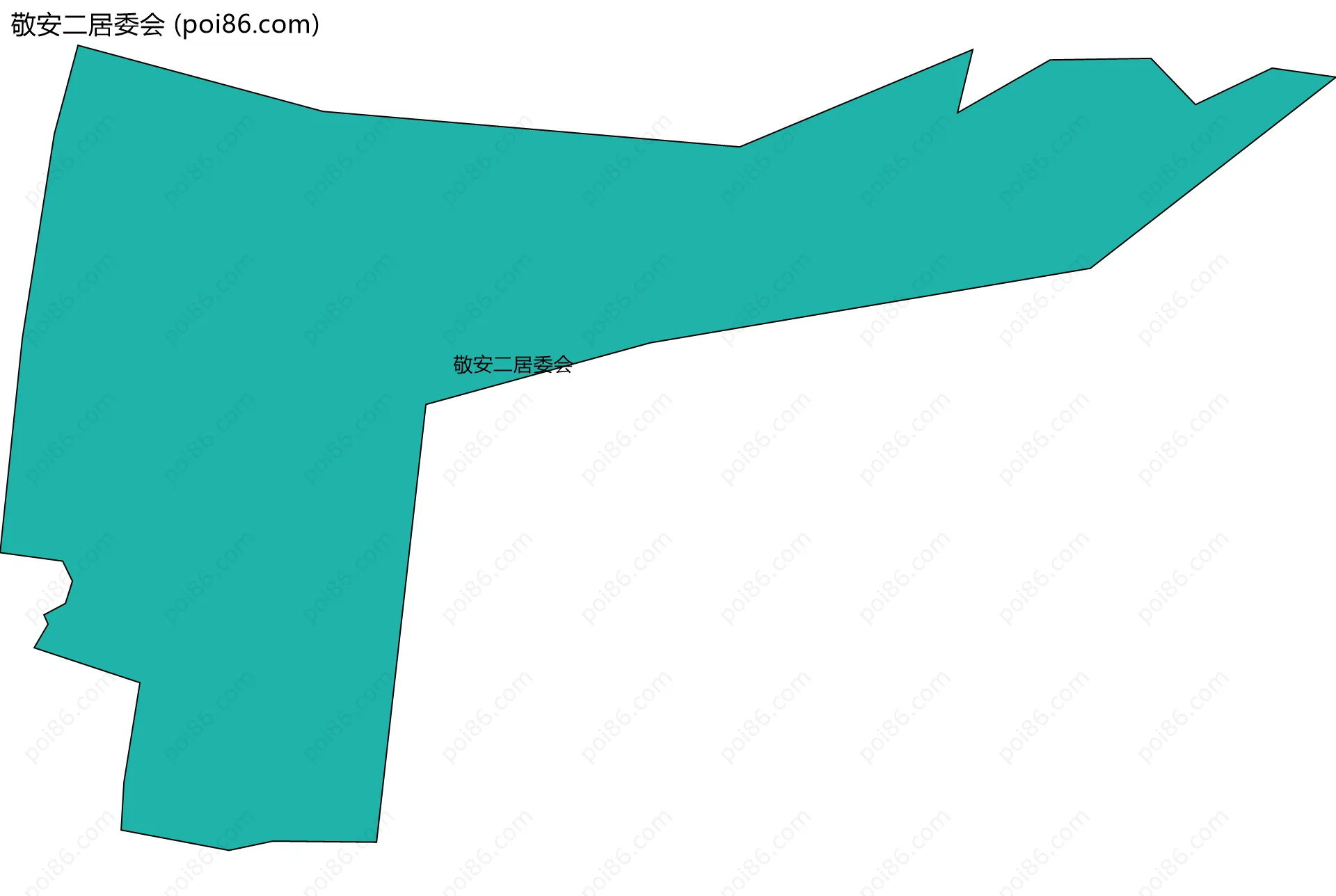 敬安二居委会边界地图