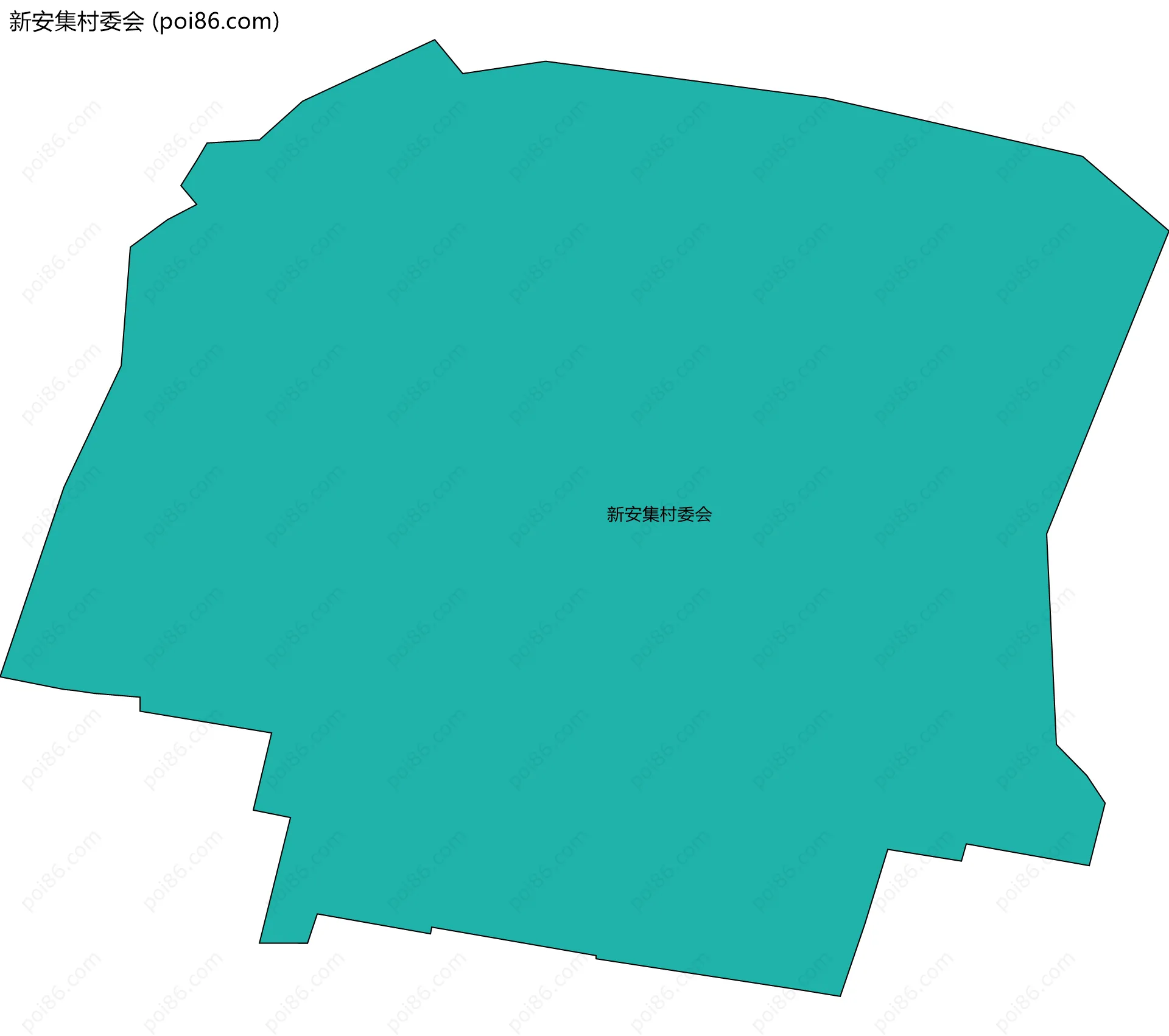 新安集村委会边界地图