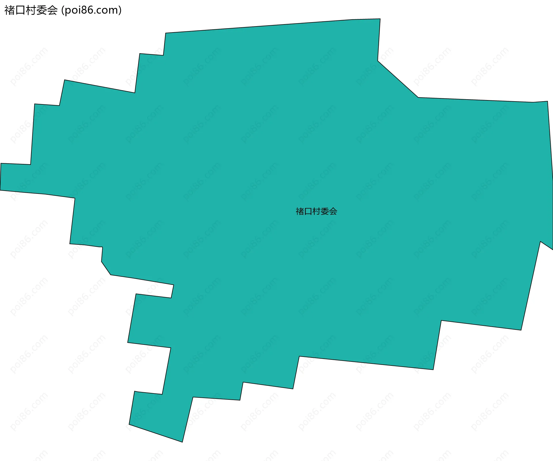 禇口村委会边界地图