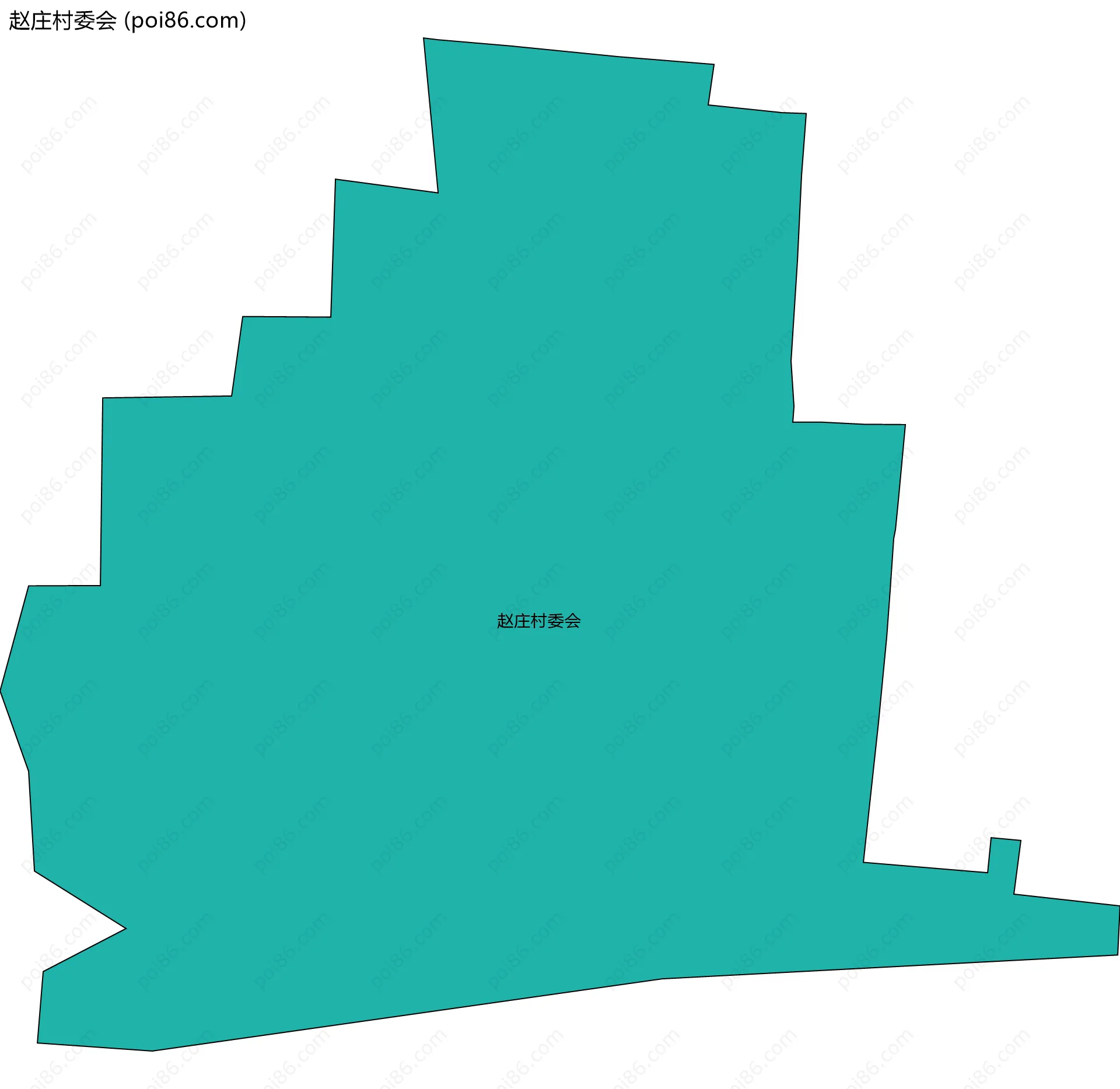 赵庄村委会边界地图