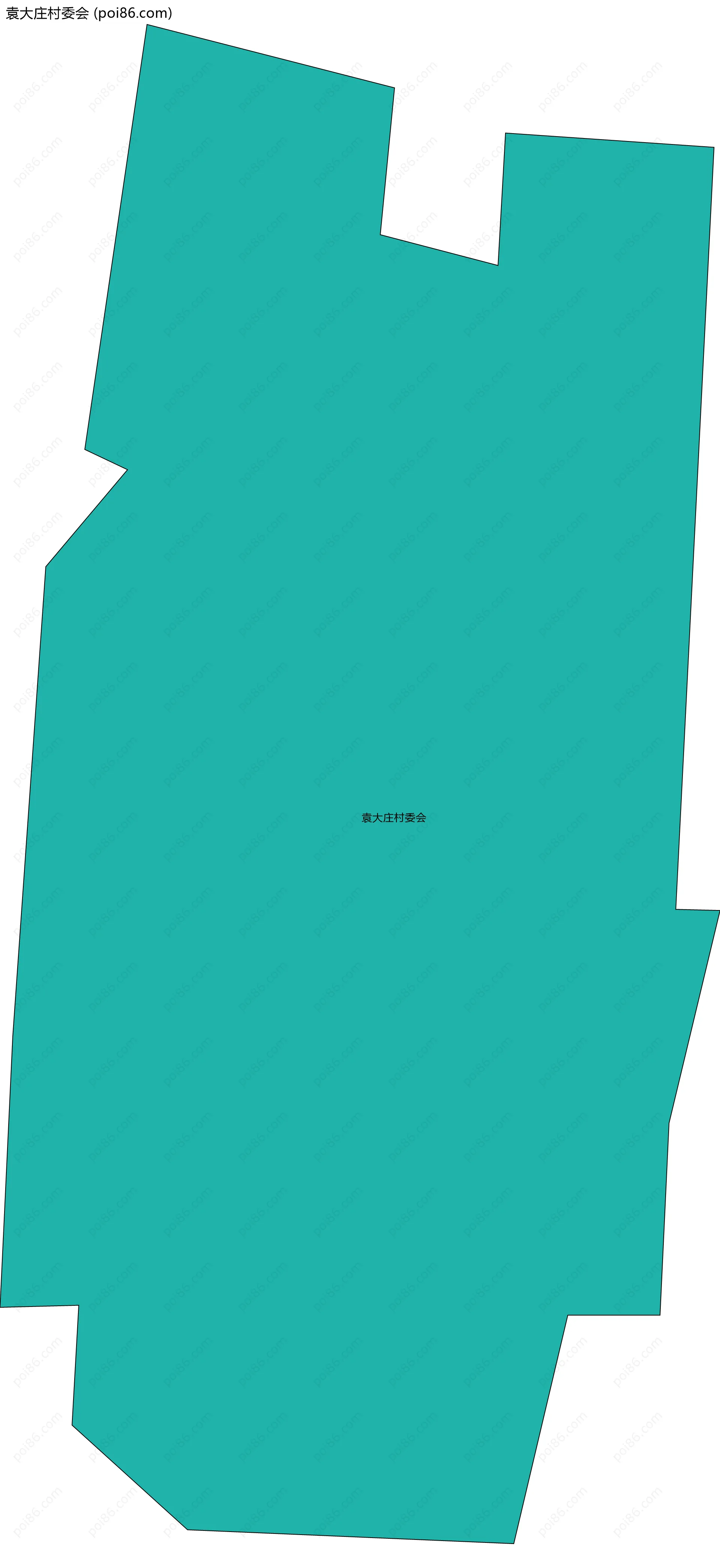 袁大庄村委会边界地图